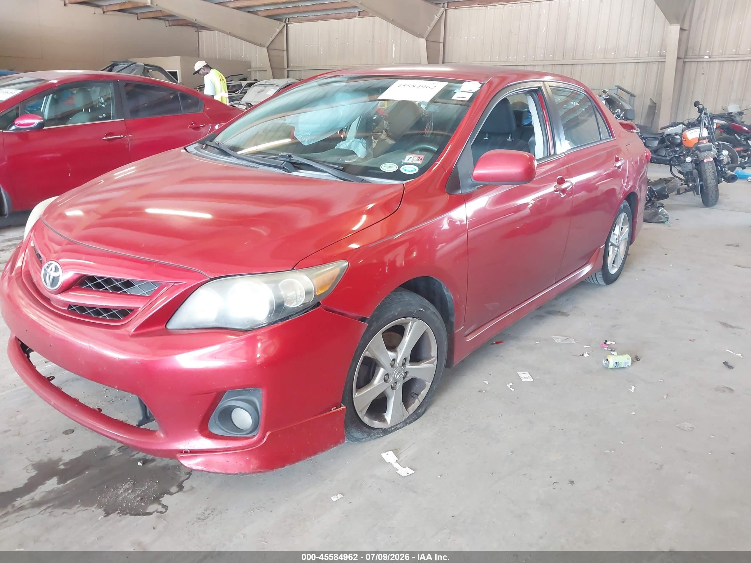 2013 Toyota Corolla S Red vin: 5YFBU4EE8DP134520