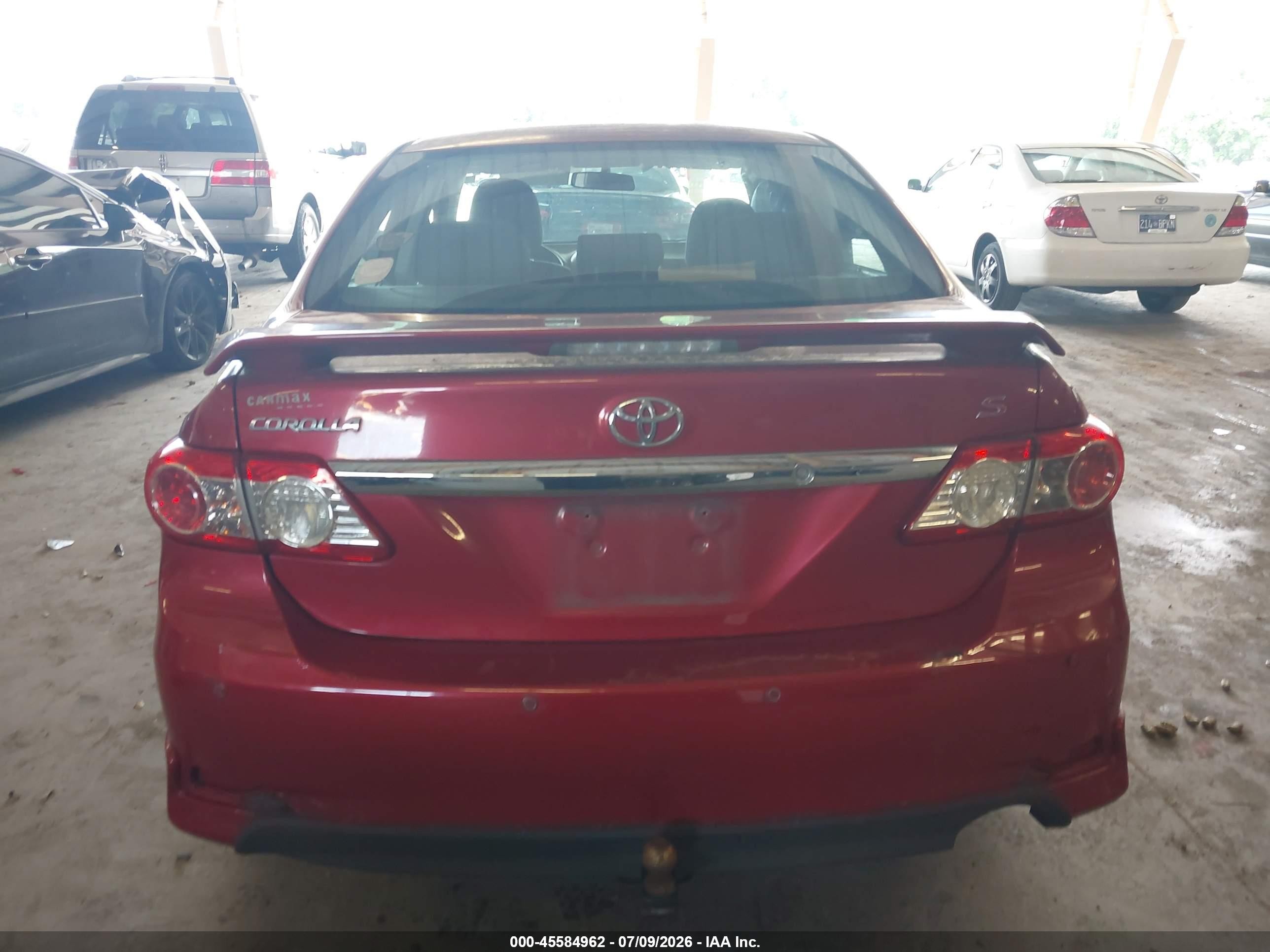 2013 Toyota Corolla S Red vin: 5YFBU4EE8DP134520