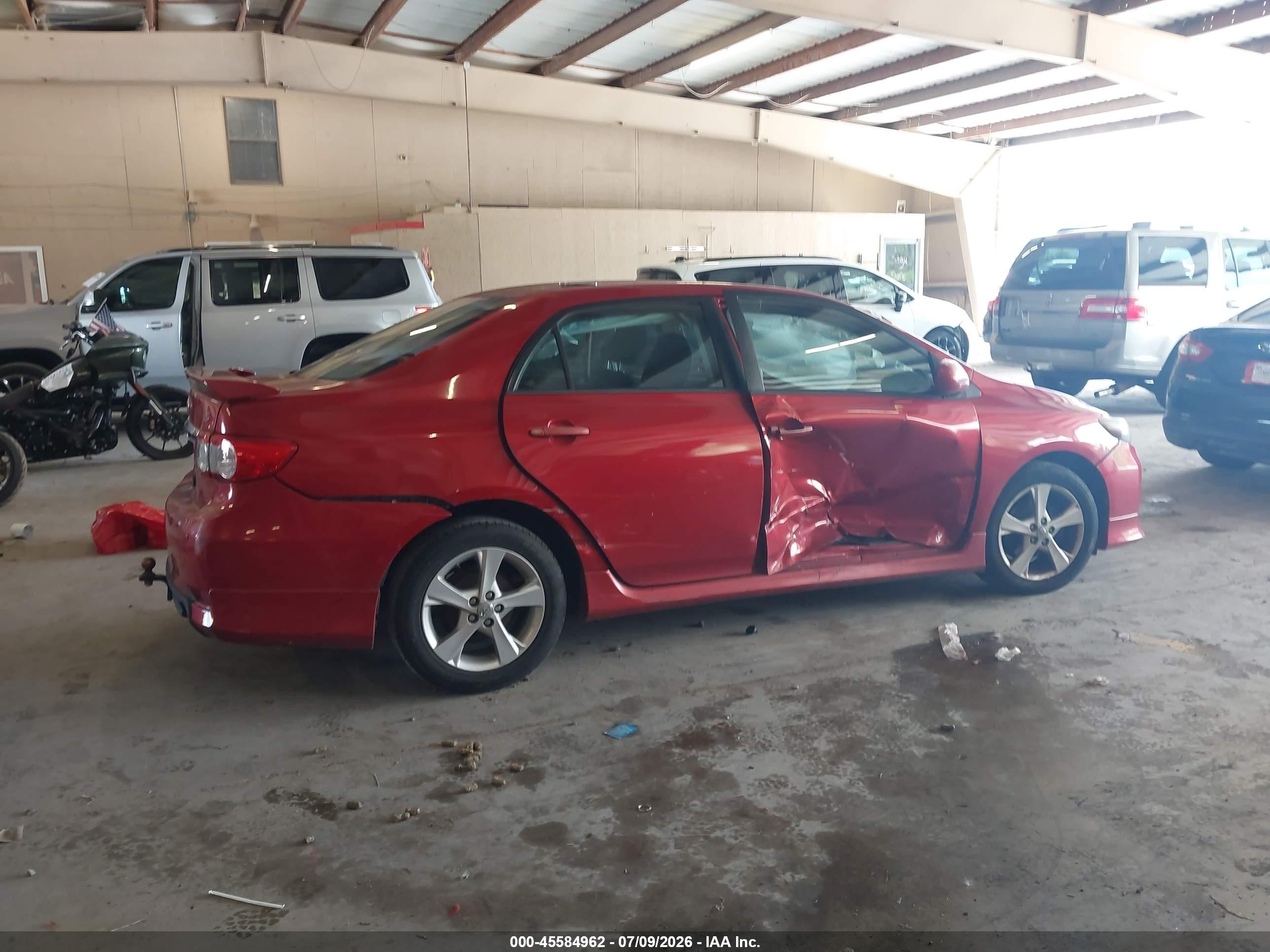 2013 Toyota Corolla S Red vin: 5YFBU4EE8DP134520