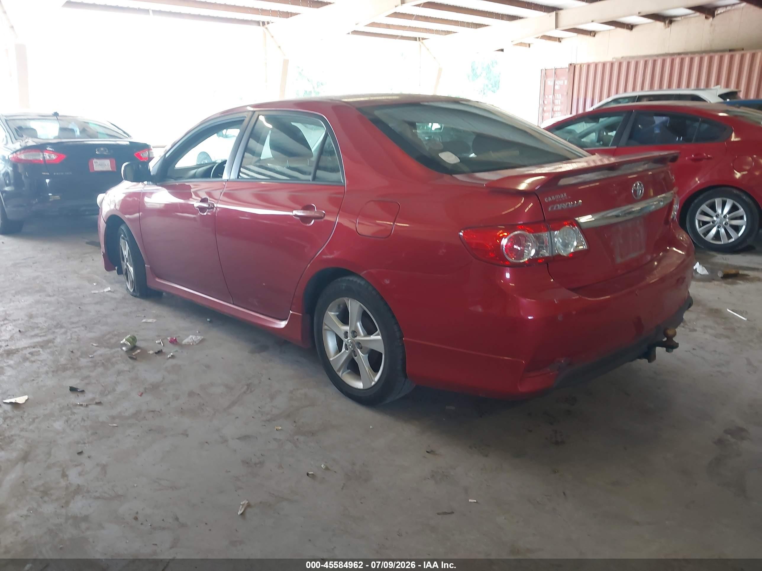 2013 Toyota Corolla S Red vin: 5YFBU4EE8DP134520