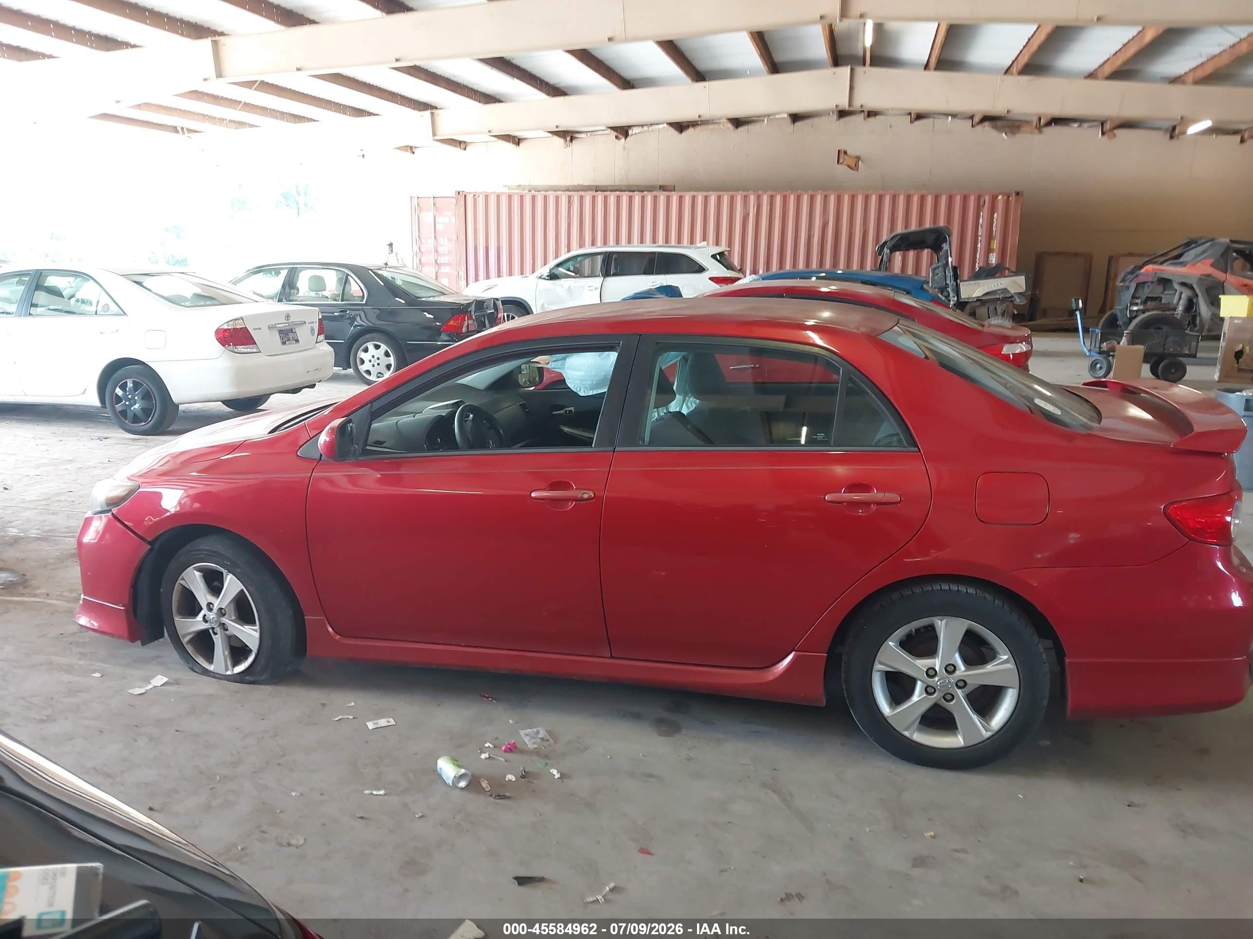 2013 Toyota Corolla S Red vin: 5YFBU4EE8DP134520