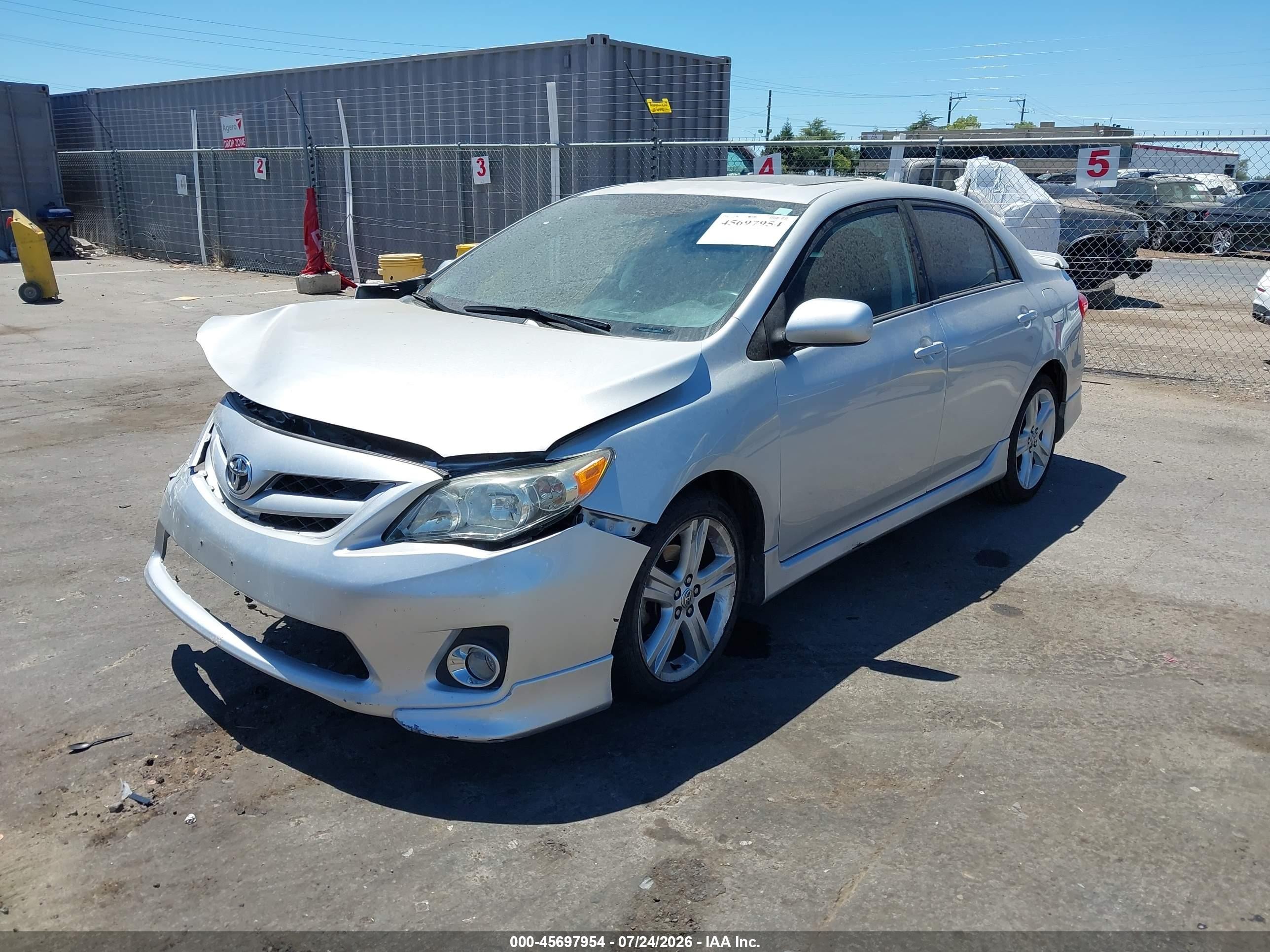 2013 Toyota Corolla S Silver vin: 5YFBU4EE8DP174886