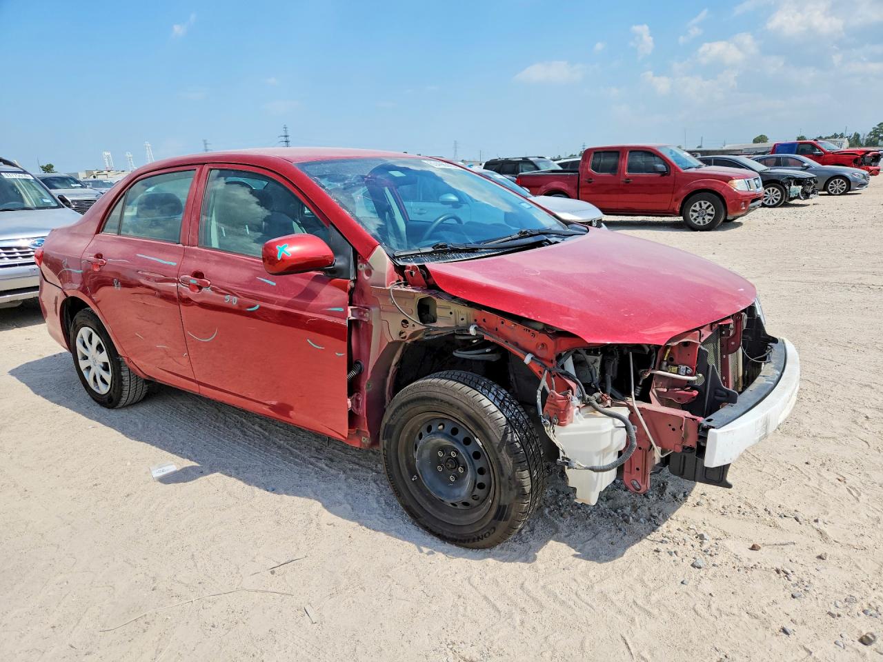 2013 Toyota Corolla Red vin: 5YFBU4EE8DP177108