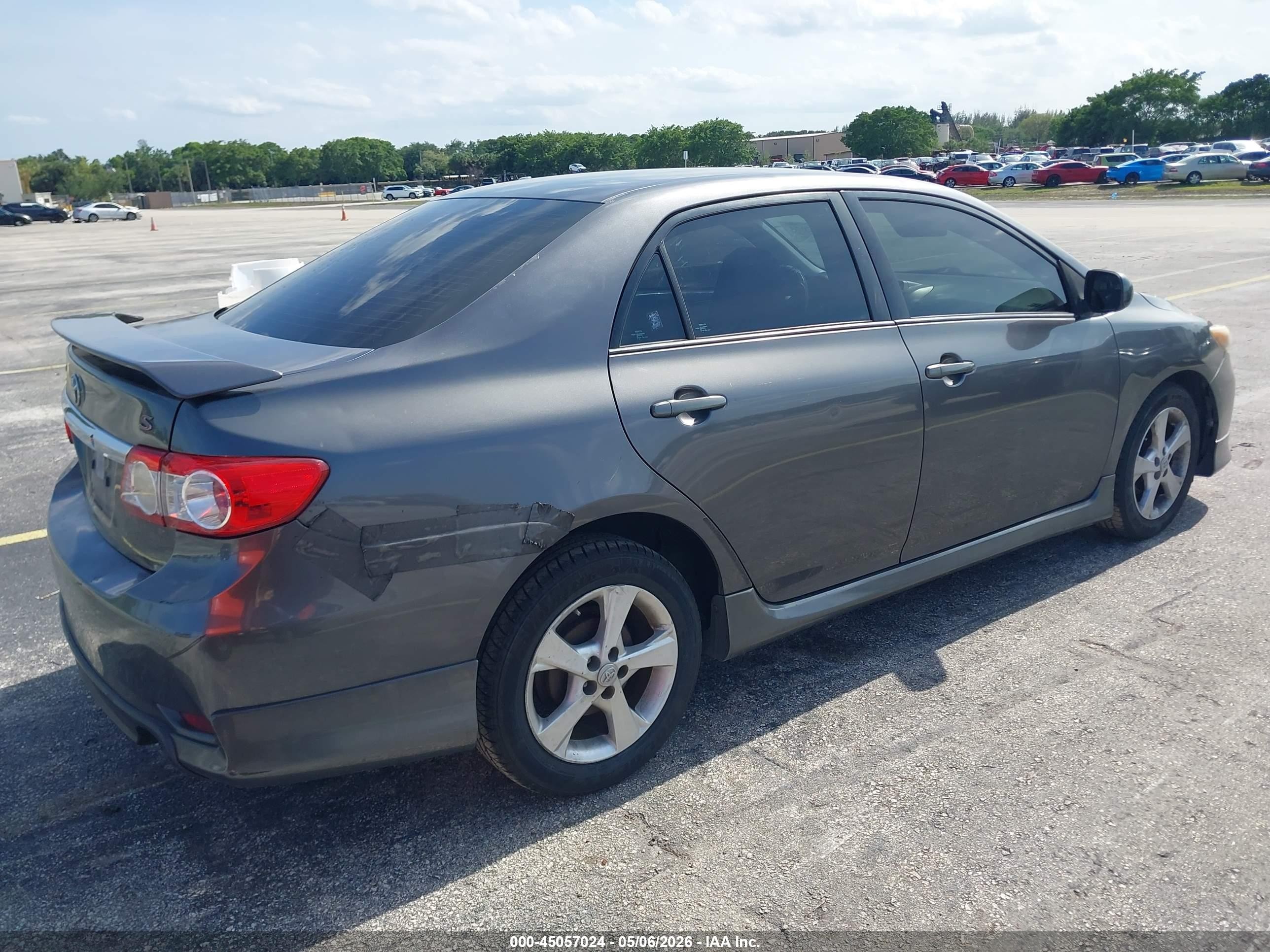 2013 Toyota Corolla S Gray vin: 5YFBU4EE8DP183958
