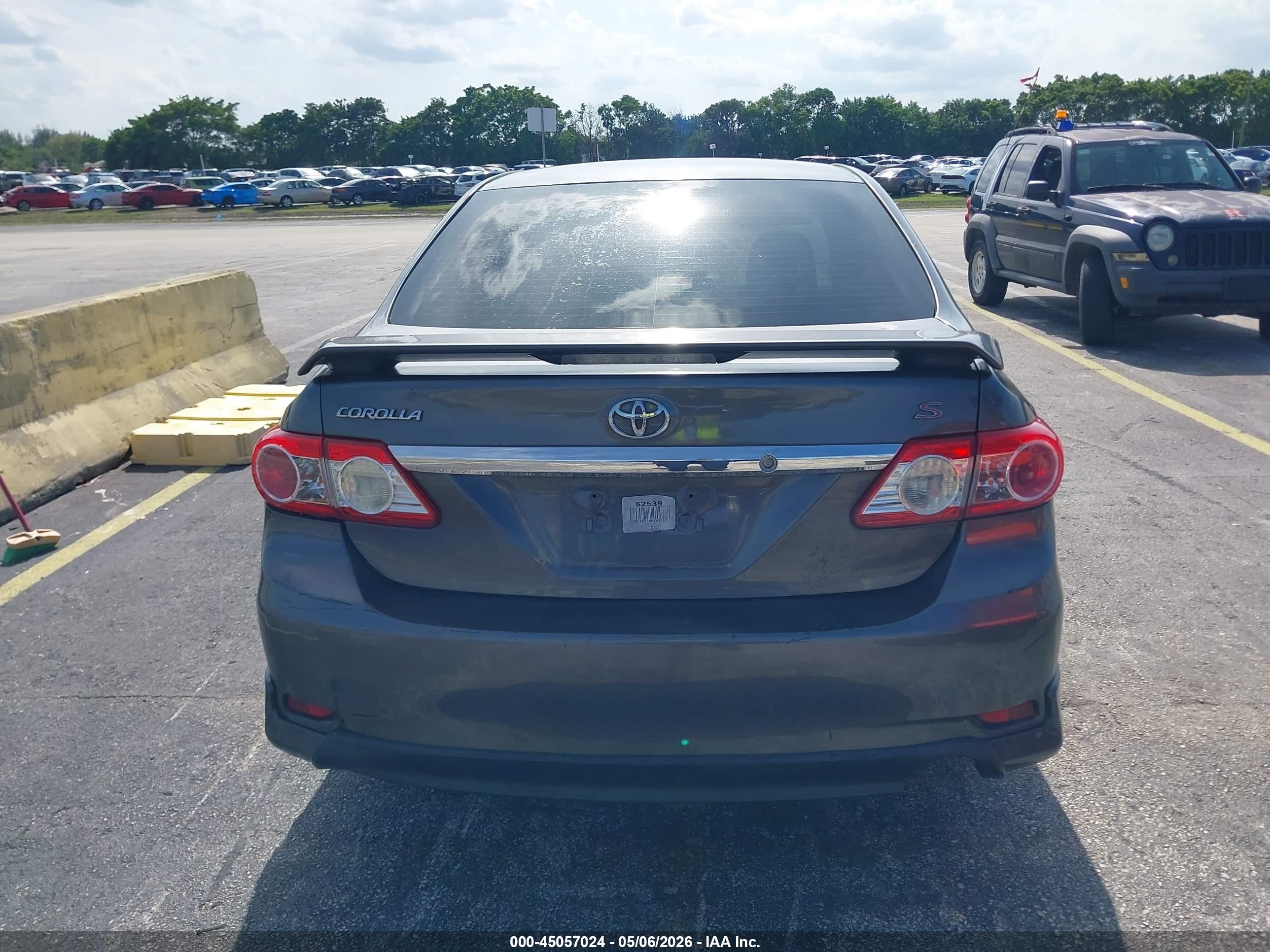 2013 Toyota Corolla S Gray vin: 5YFBU4EE8DP183958