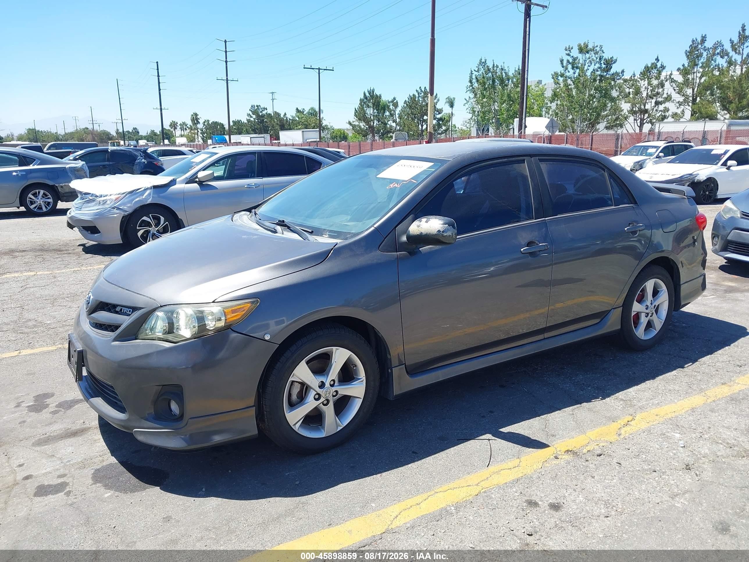 2013 Toyota Corolla S Gray vin: 5YFBU4EE8DP186780