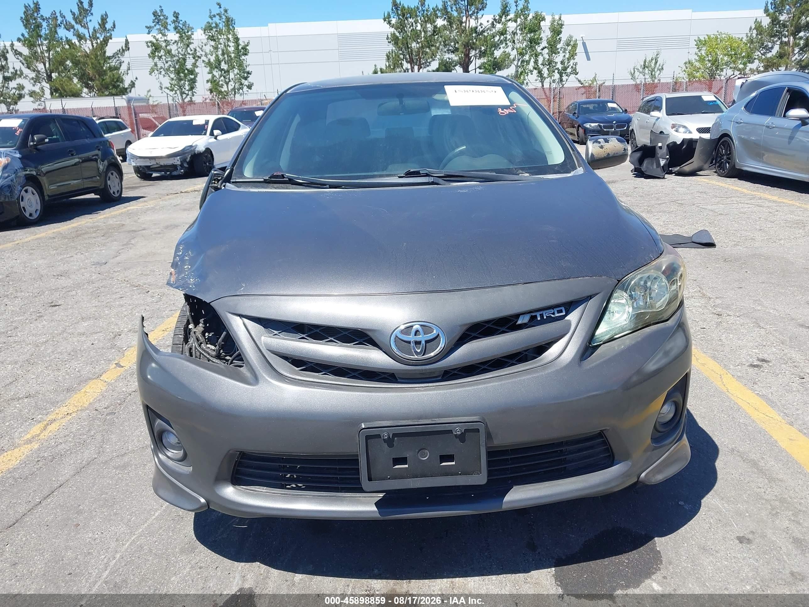2013 Toyota Corolla S Gray vin: 5YFBU4EE8DP186780
