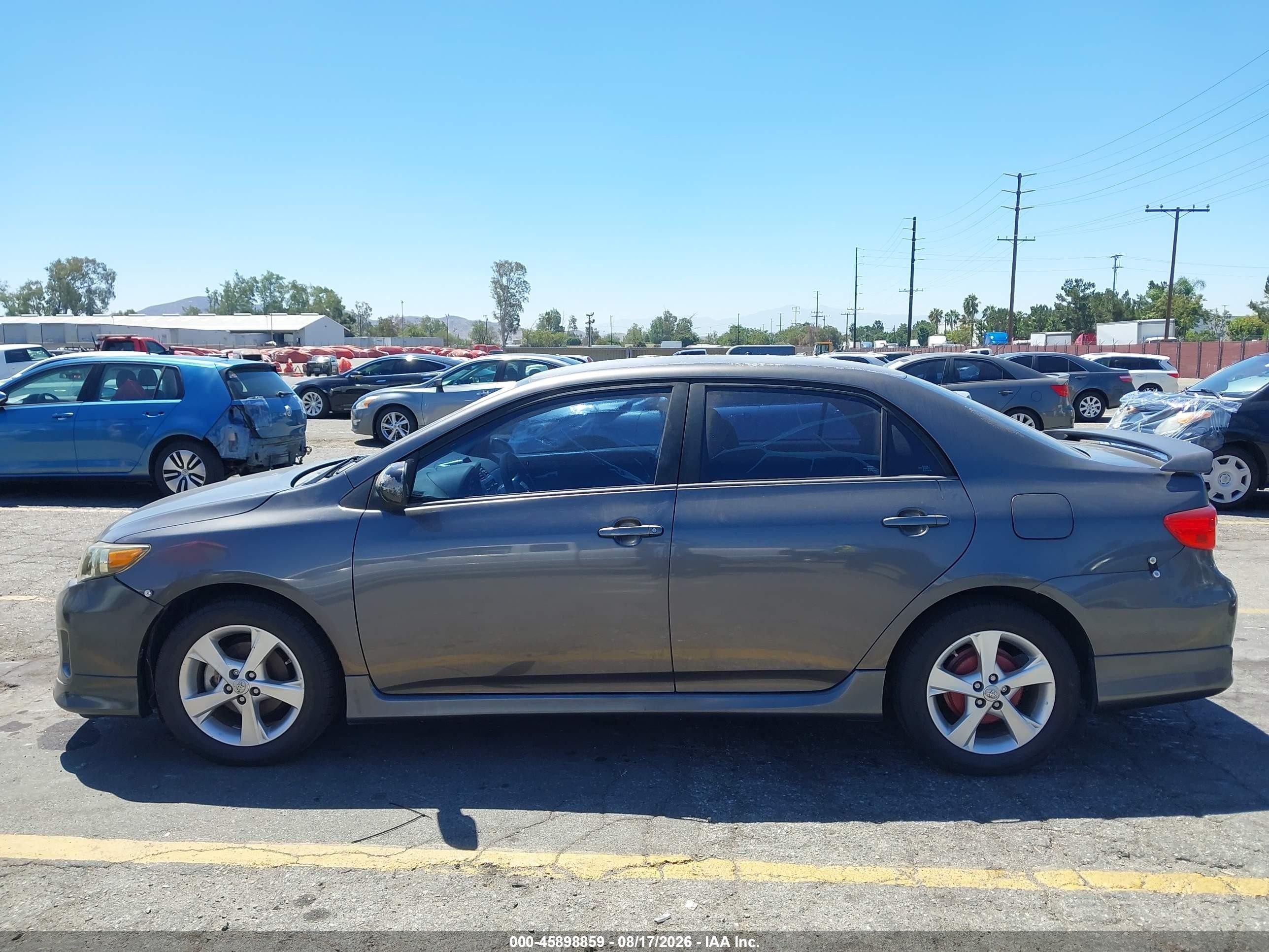 2013 Toyota Corolla S Gray vin: 5YFBU4EE8DP186780