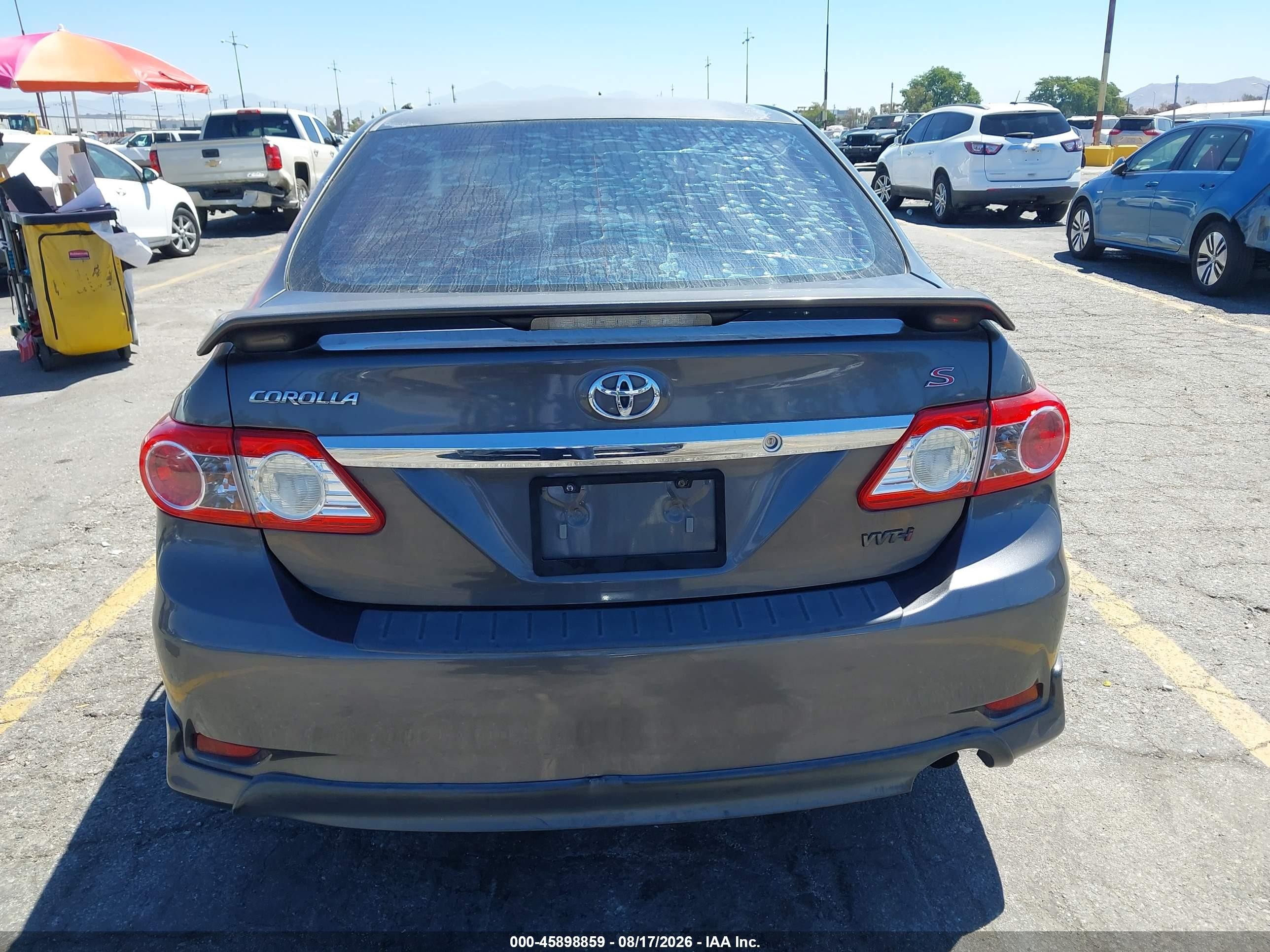 2013 Toyota Corolla S Gray vin: 5YFBU4EE8DP186780