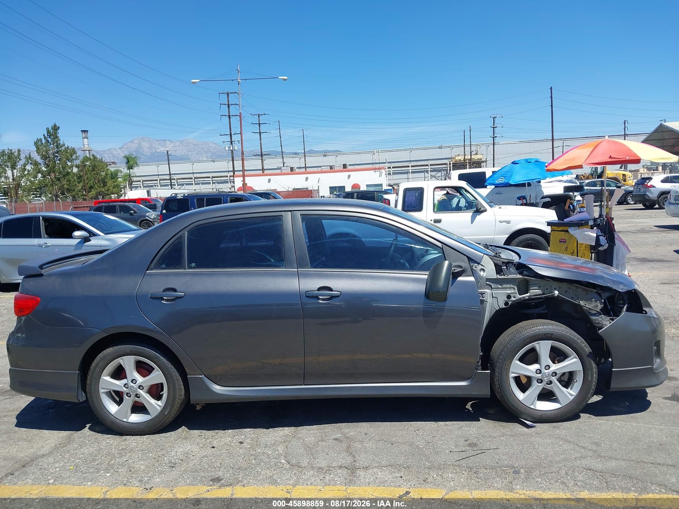 2013 Toyota Corolla S Gray vin: 5YFBU4EE8DP186780