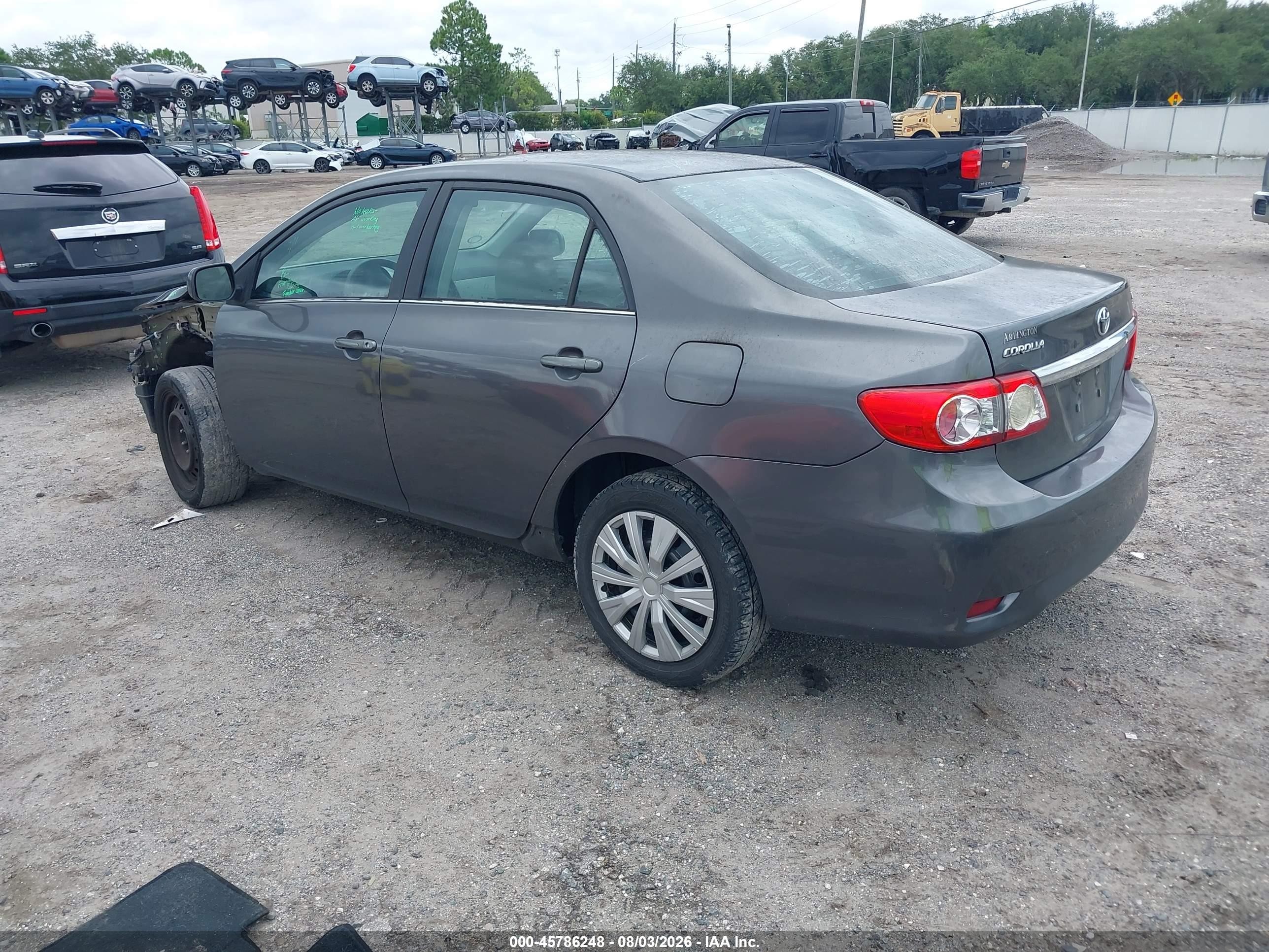 2013 Toyota Corolla Le Gray vin: 5YFBU4EE8DP193499