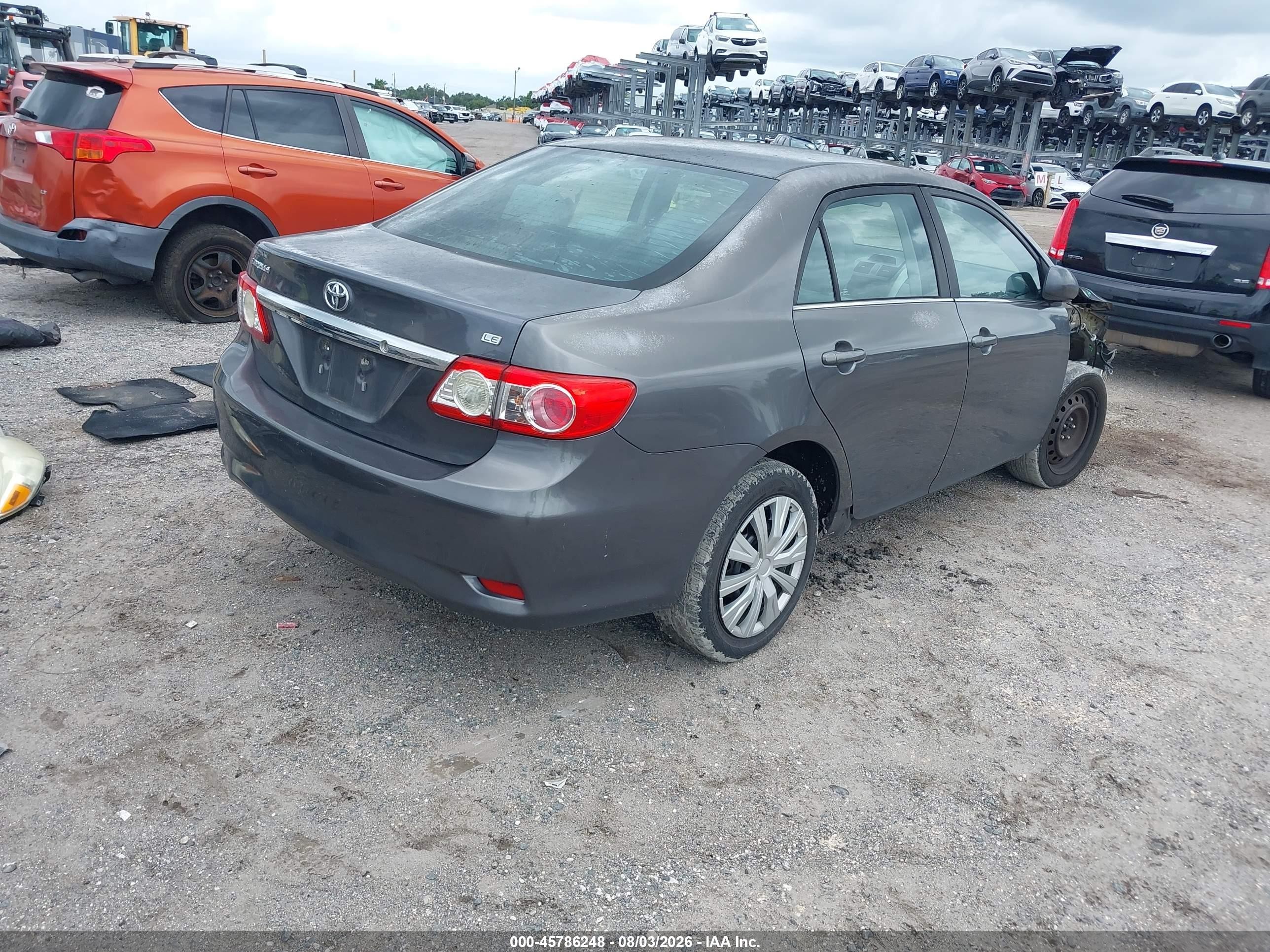 2013 Toyota Corolla Le Gray vin: 5YFBU4EE8DP193499