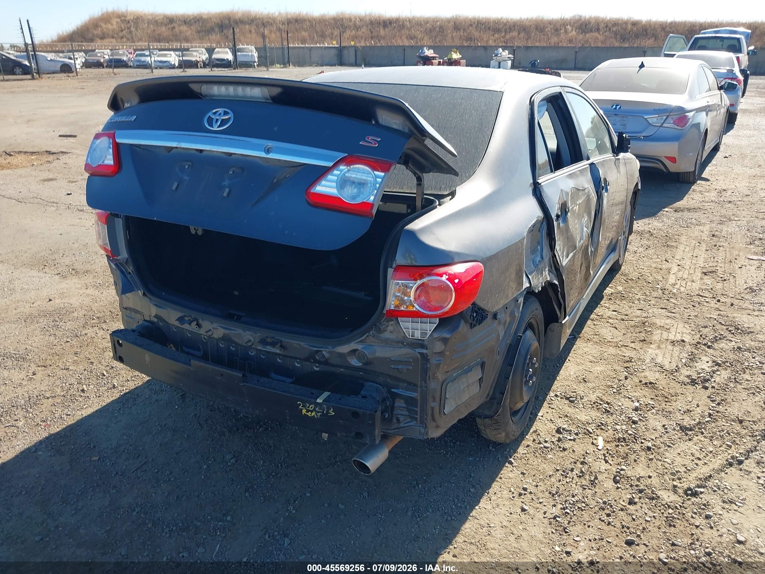 2013 Toyota Corolla S Gray vin: 5YFBU4EE8DP204923