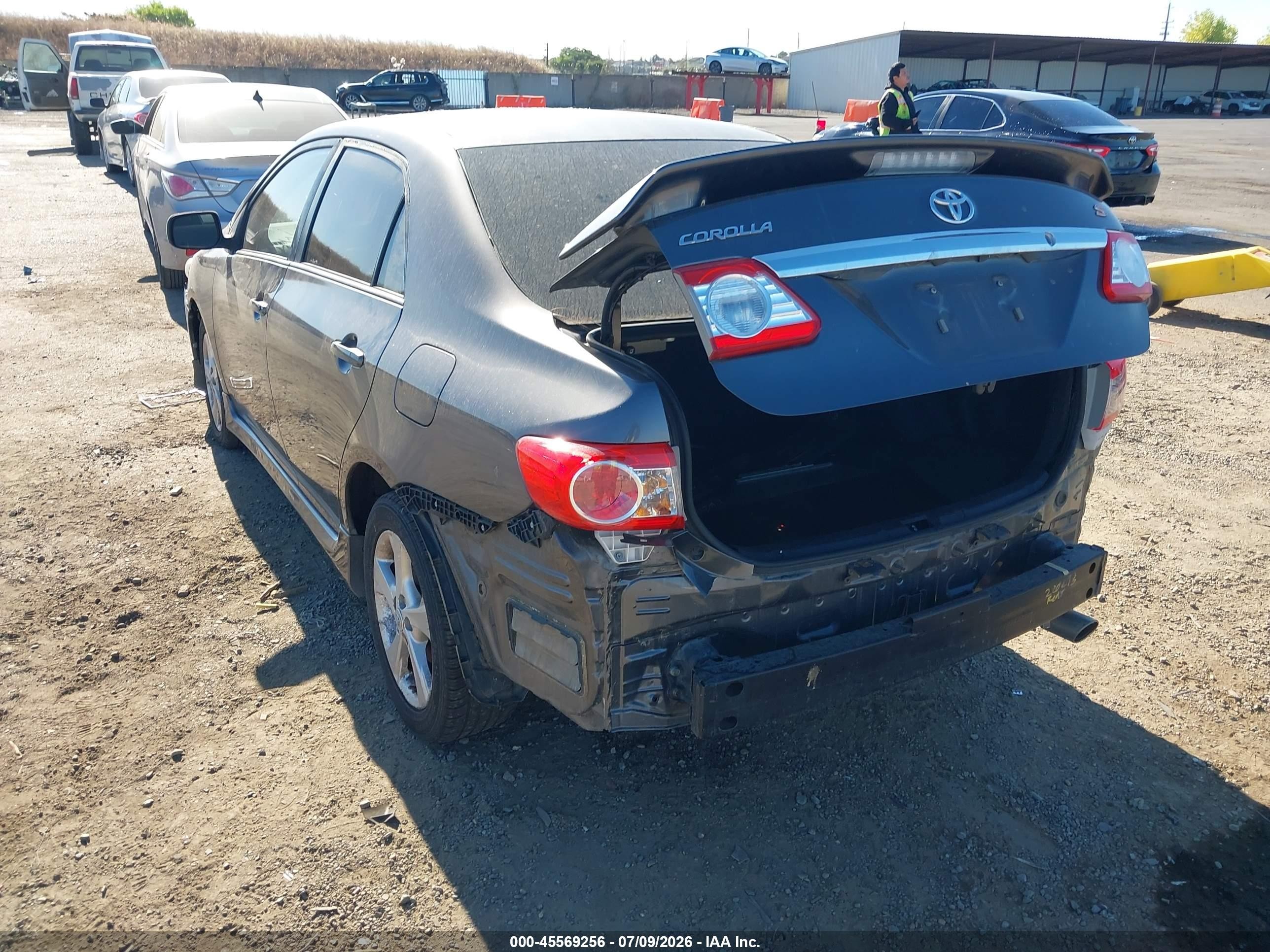 2013 Toyota Corolla S Gray vin: 5YFBU4EE8DP204923