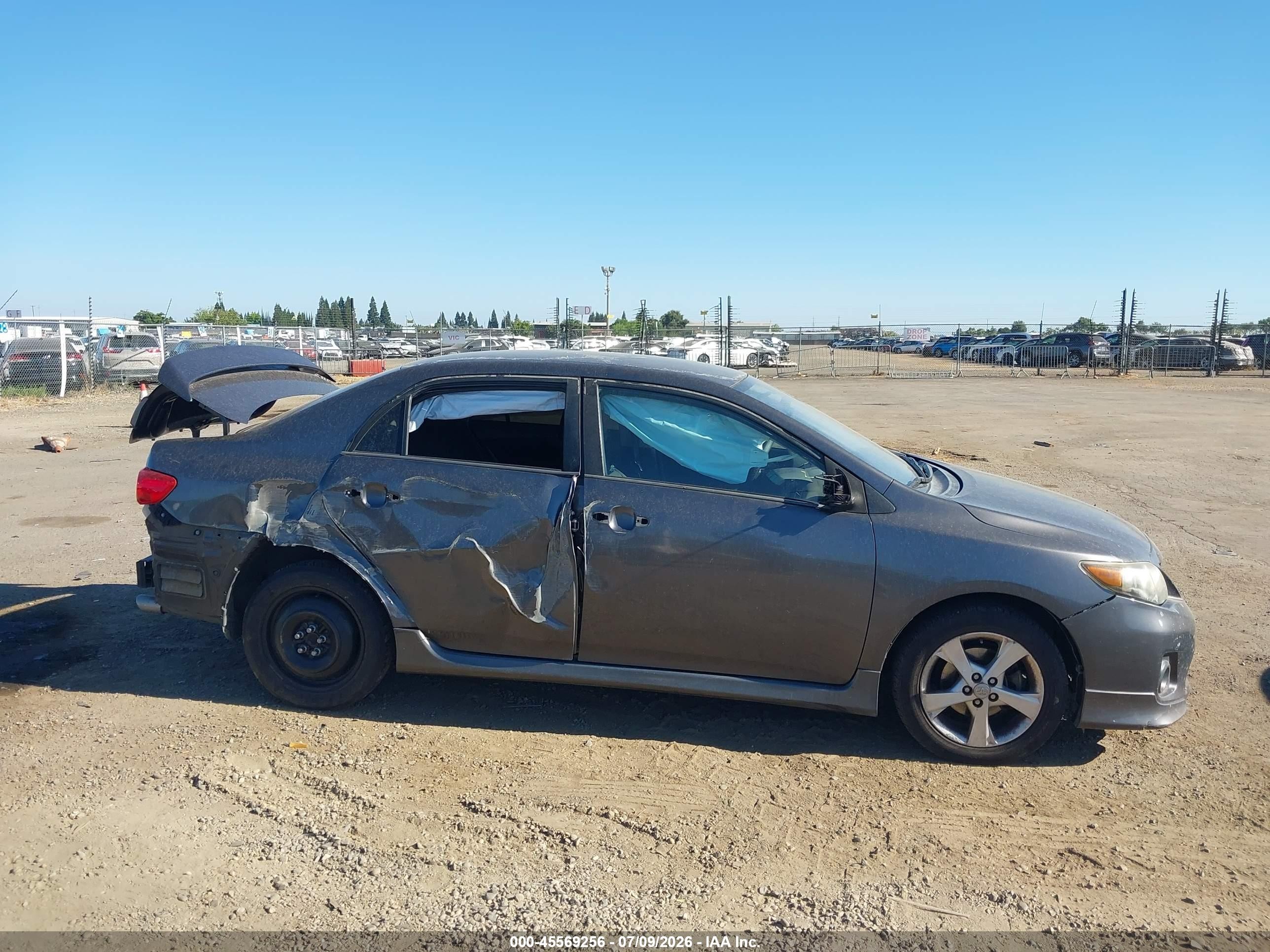 2013 Toyota Corolla S Gray vin: 5YFBU4EE8DP204923