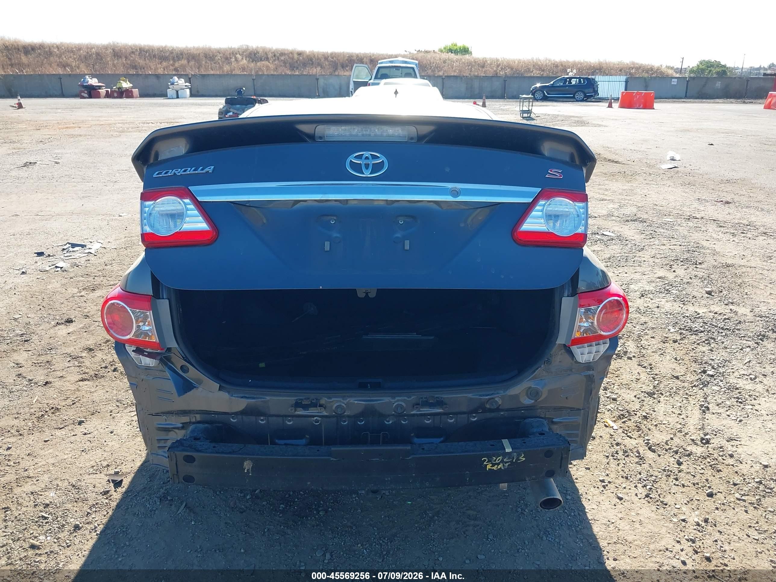 2013 Toyota Corolla S Gray vin: 5YFBU4EE8DP204923