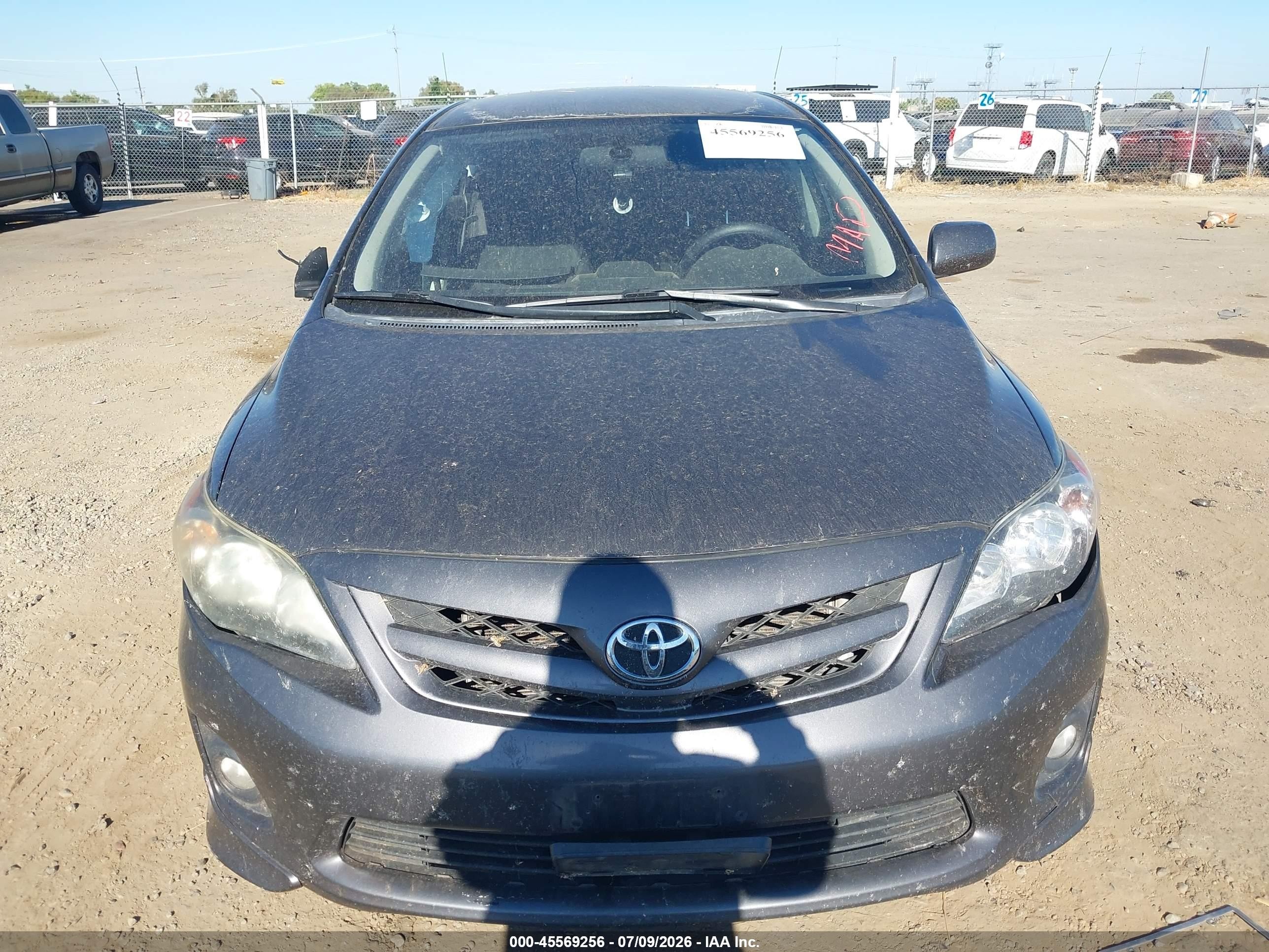 2013 Toyota Corolla S Gray vin: 5YFBU4EE8DP204923