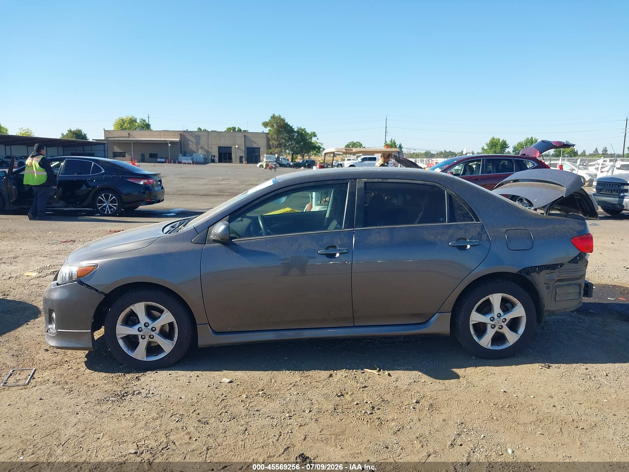 2013 Toyota Corolla S Gray vin: 5YFBU4EE8DP204923