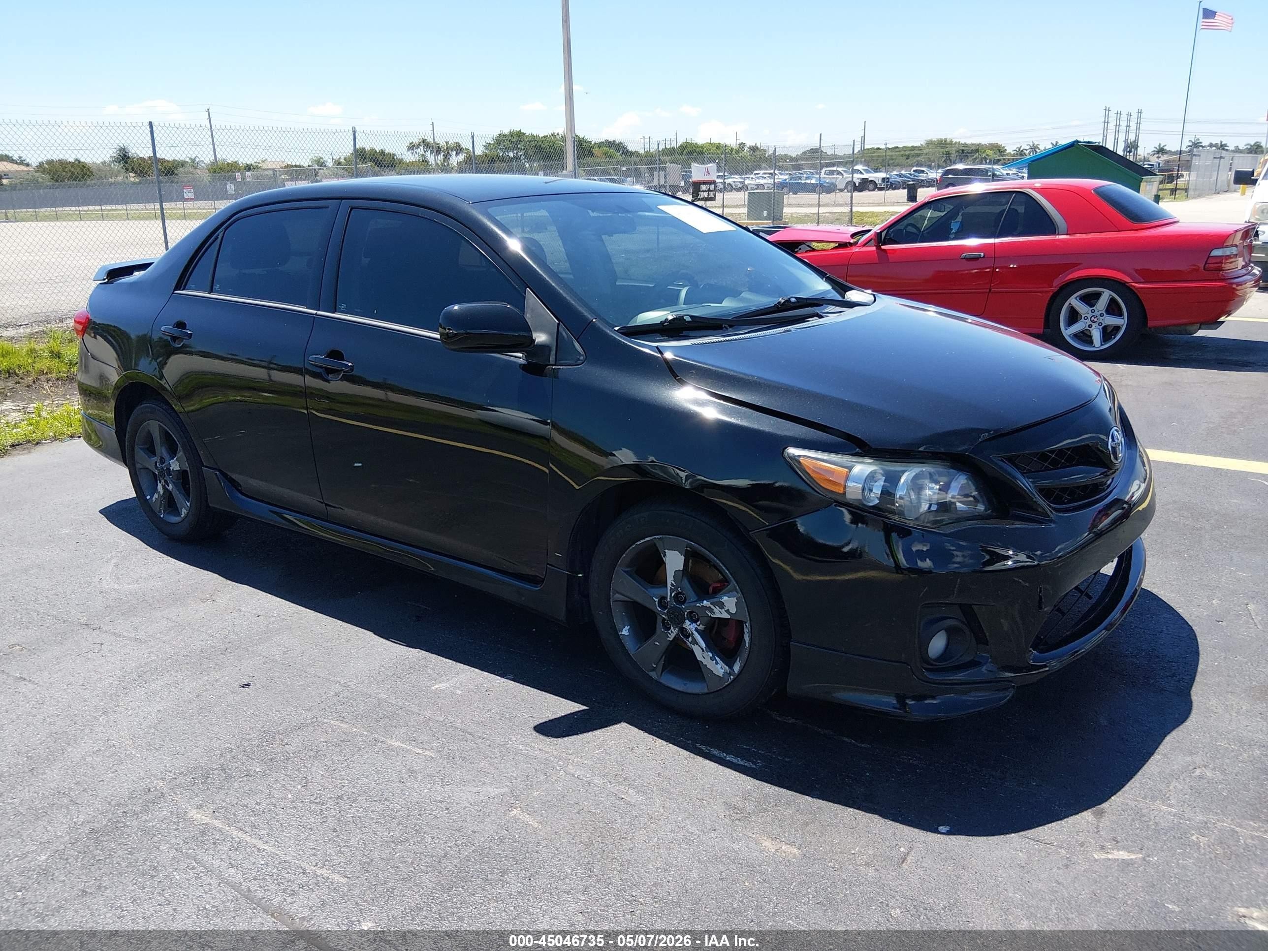 2013 Toyota Corolla S Black vin: 5YFBU4EE8DP218403