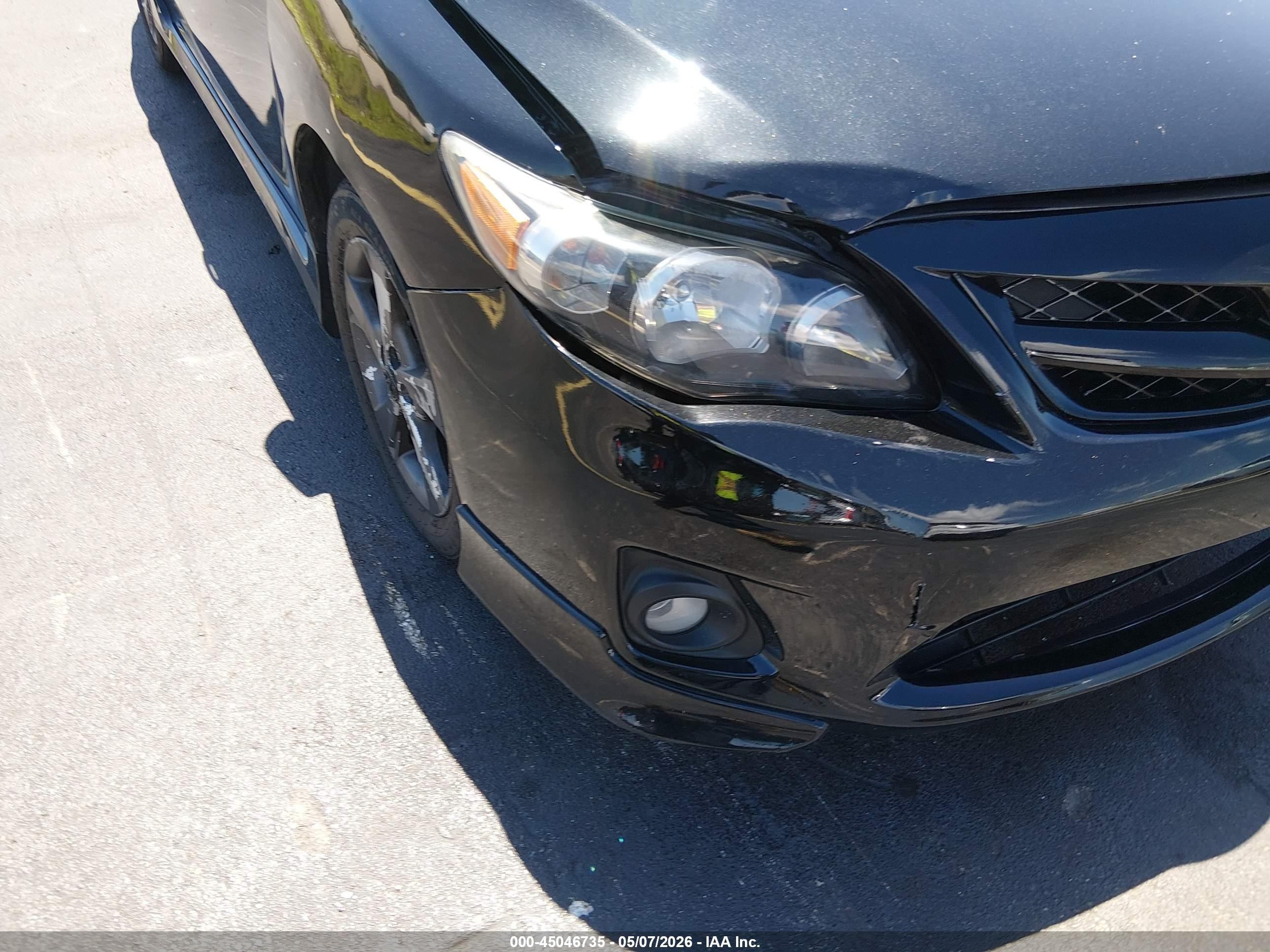 2013 Toyota Corolla S Black vin: 5YFBU4EE8DP218403