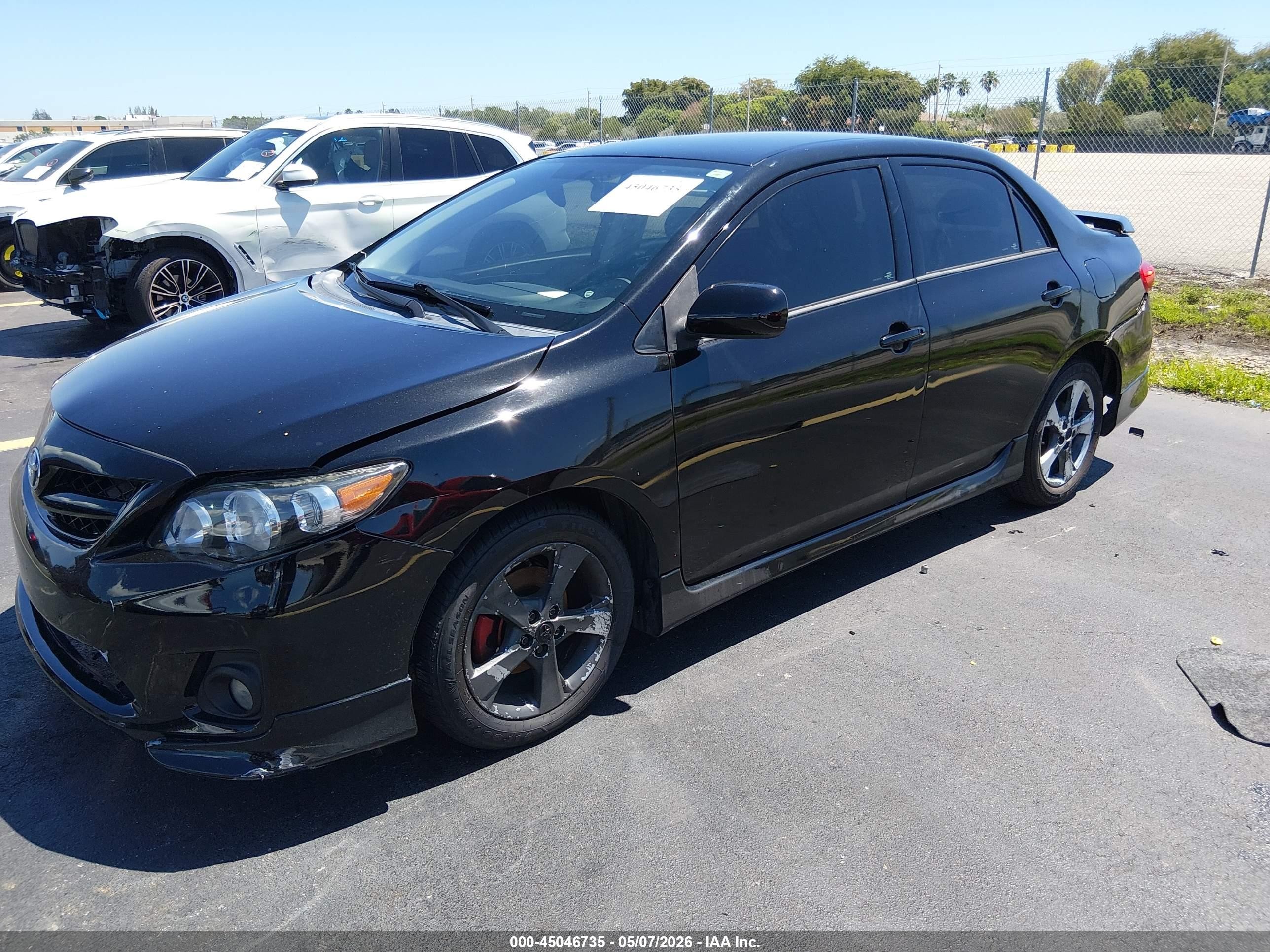2013 Toyota Corolla S Black vin: 5YFBU4EE8DP218403