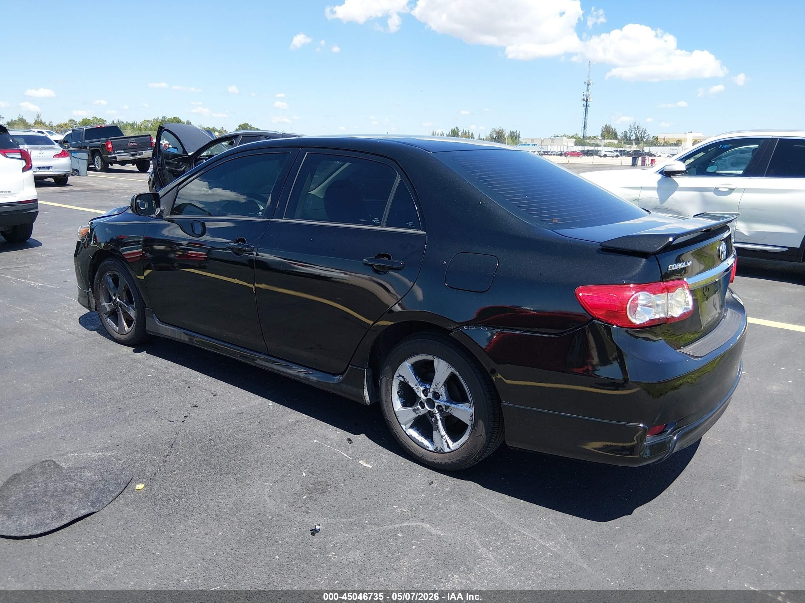 2013 Toyota Corolla S Black vin: 5YFBU4EE8DP218403