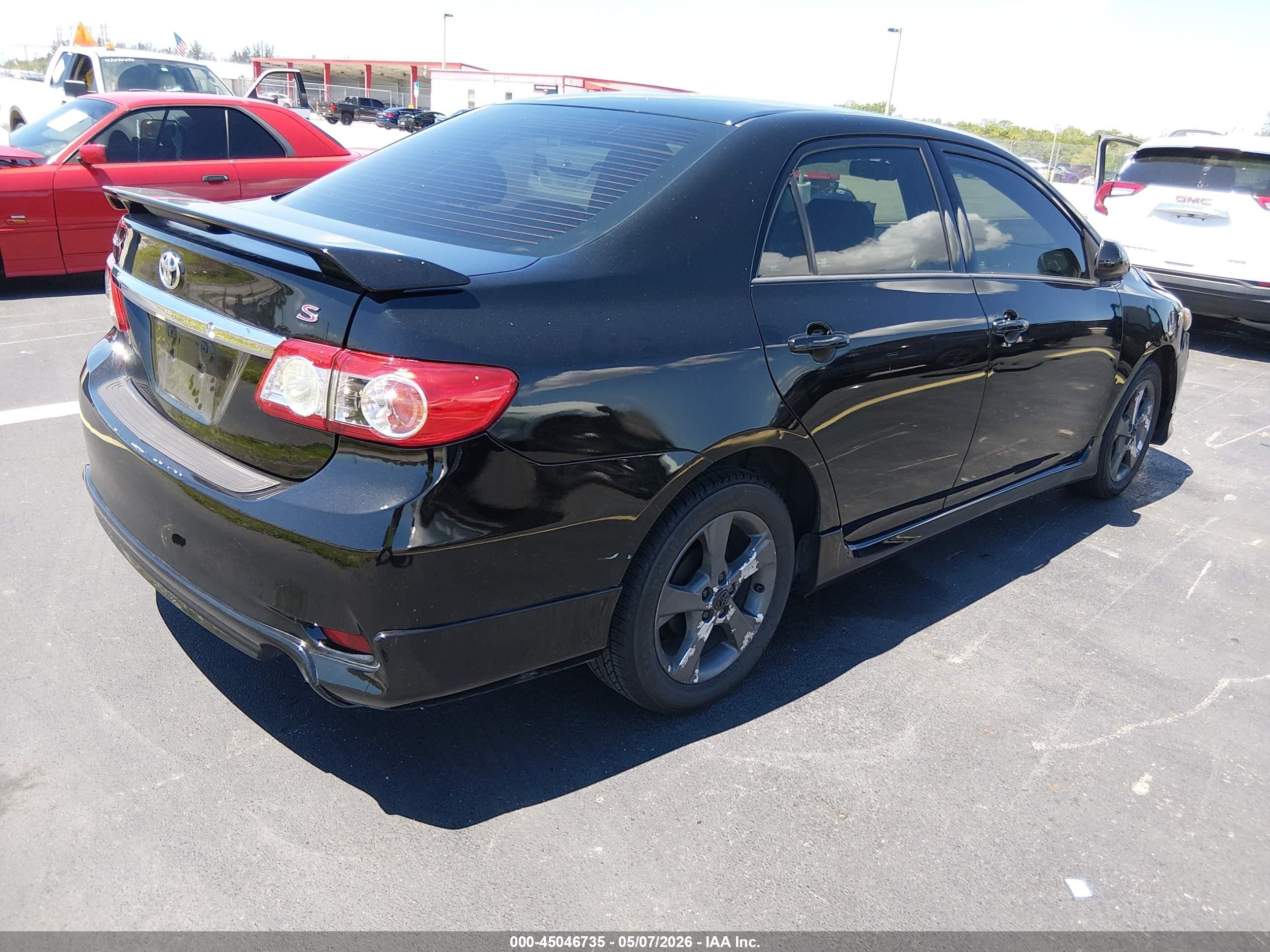 2013 Toyota Corolla S Black vin: 5YFBU4EE8DP218403