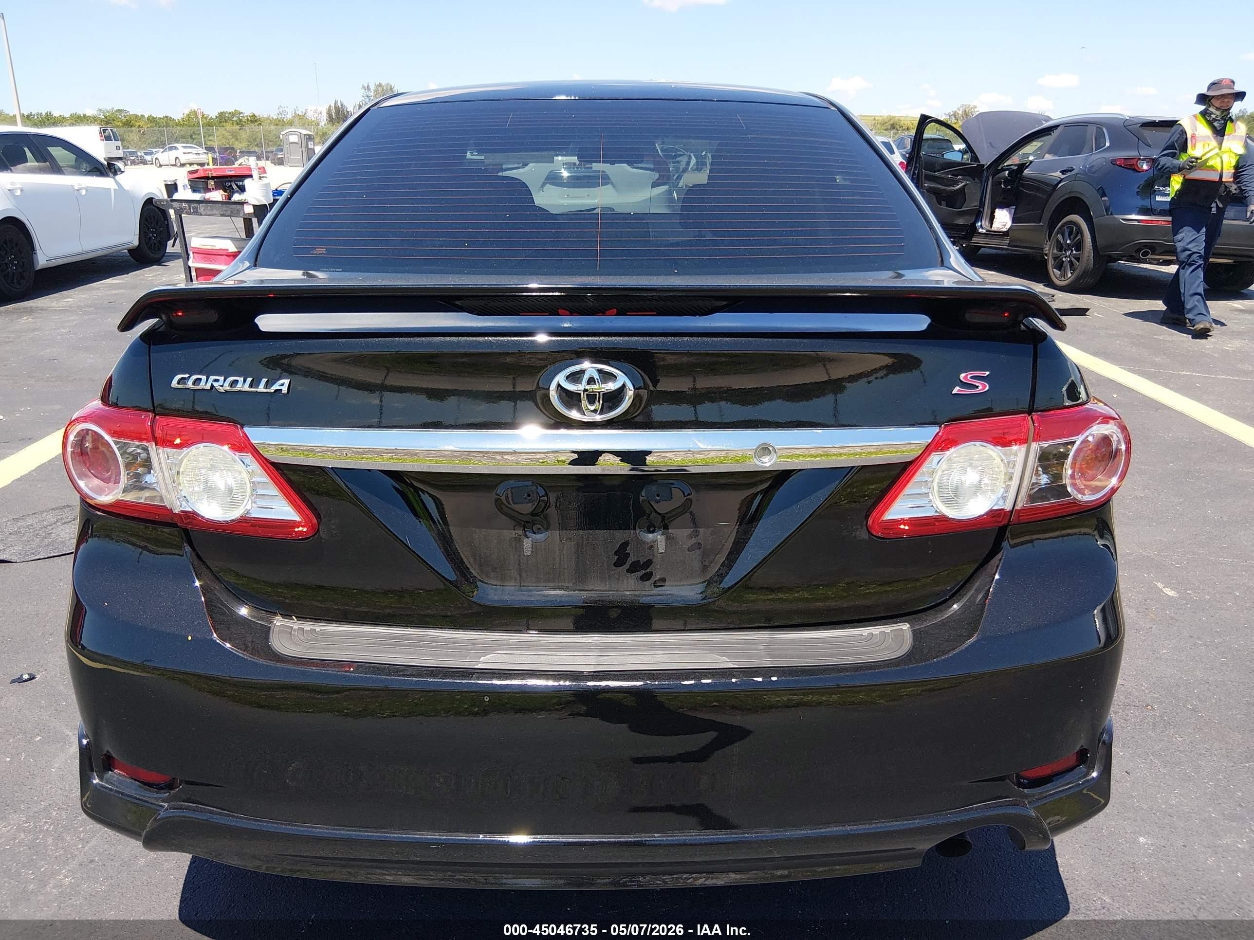 2013 Toyota Corolla S Black vin: 5YFBU4EE8DP218403