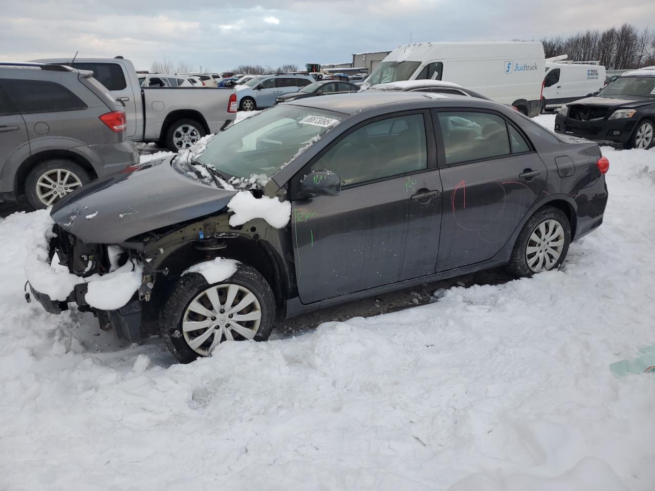 2012 Toyota Corolla Base Серый vin: 5YFBU4EE9CP005927