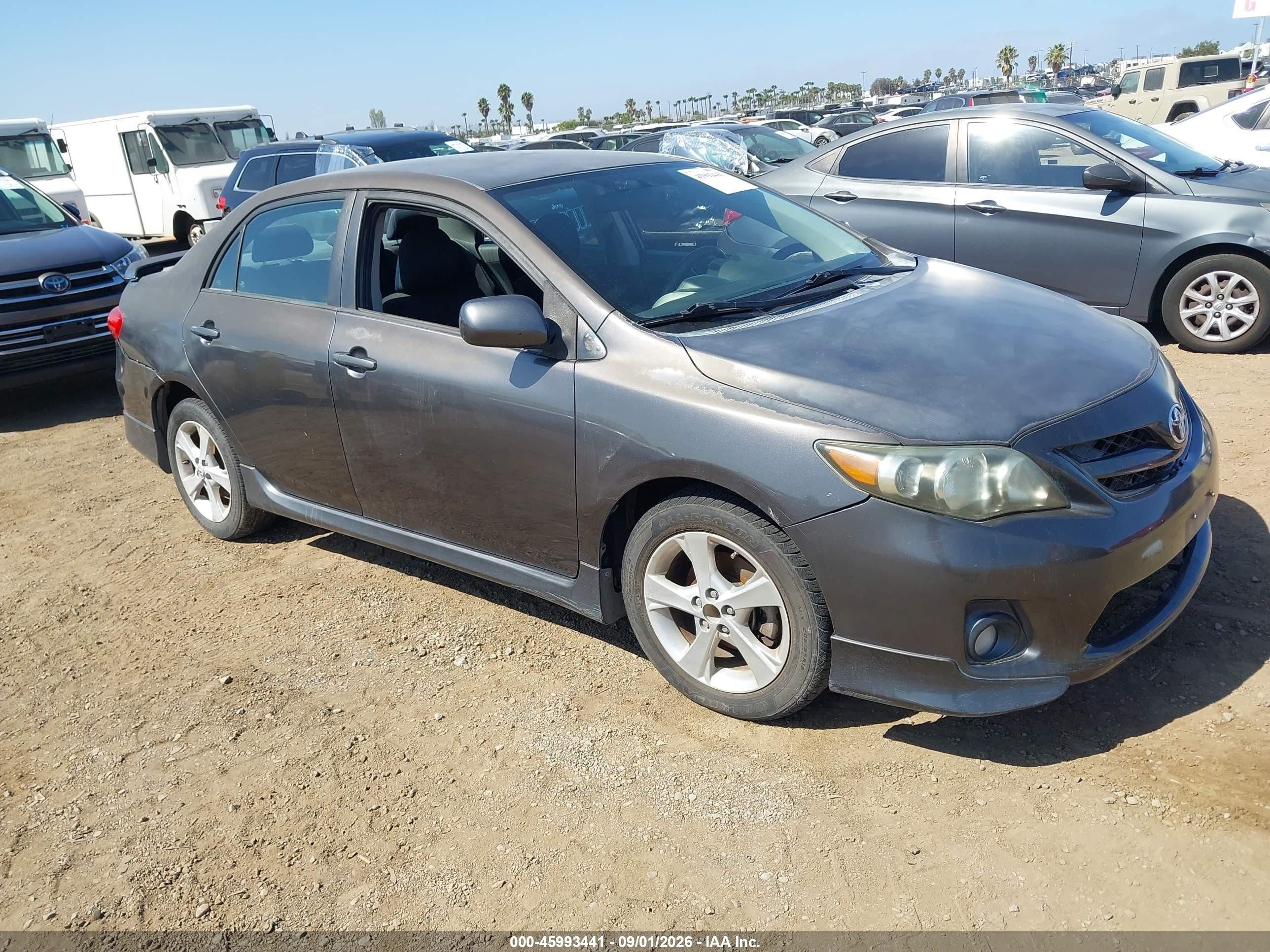 2012 Toyota Corolla S/le Серый vin: 5YFBU4EE9CP009542