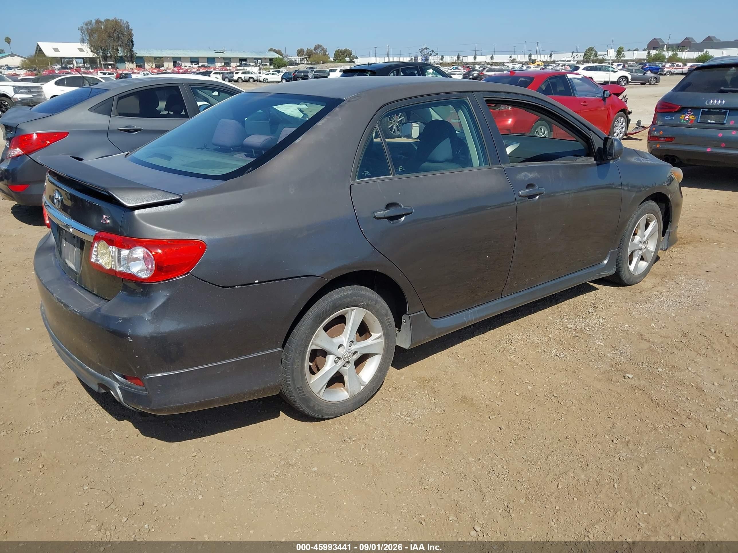 2012 Toyota Corolla S/le Серый vin: 5YFBU4EE9CP009542