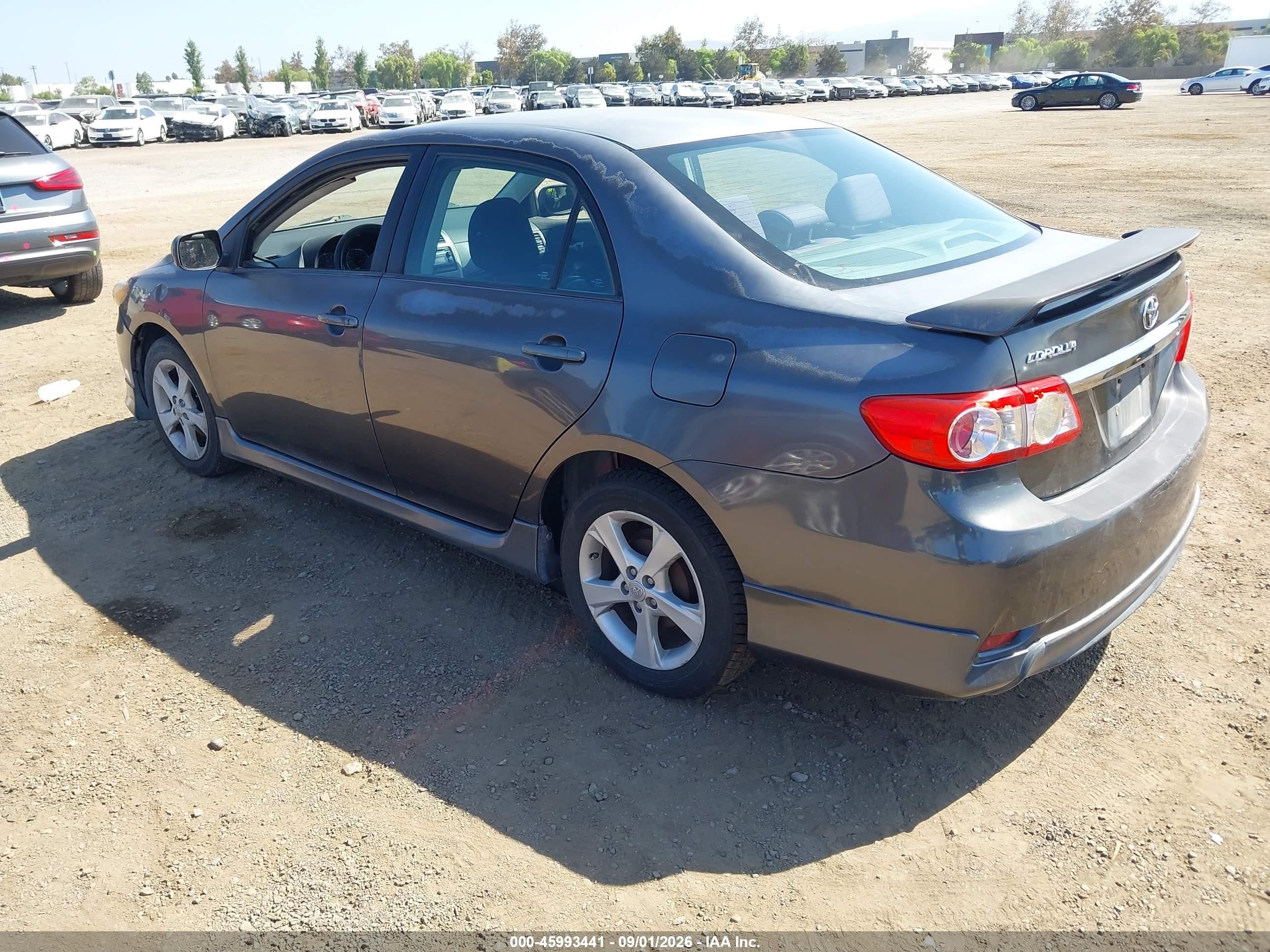 2012 Toyota Corolla S/le Серый vin: 5YFBU4EE9CP009542