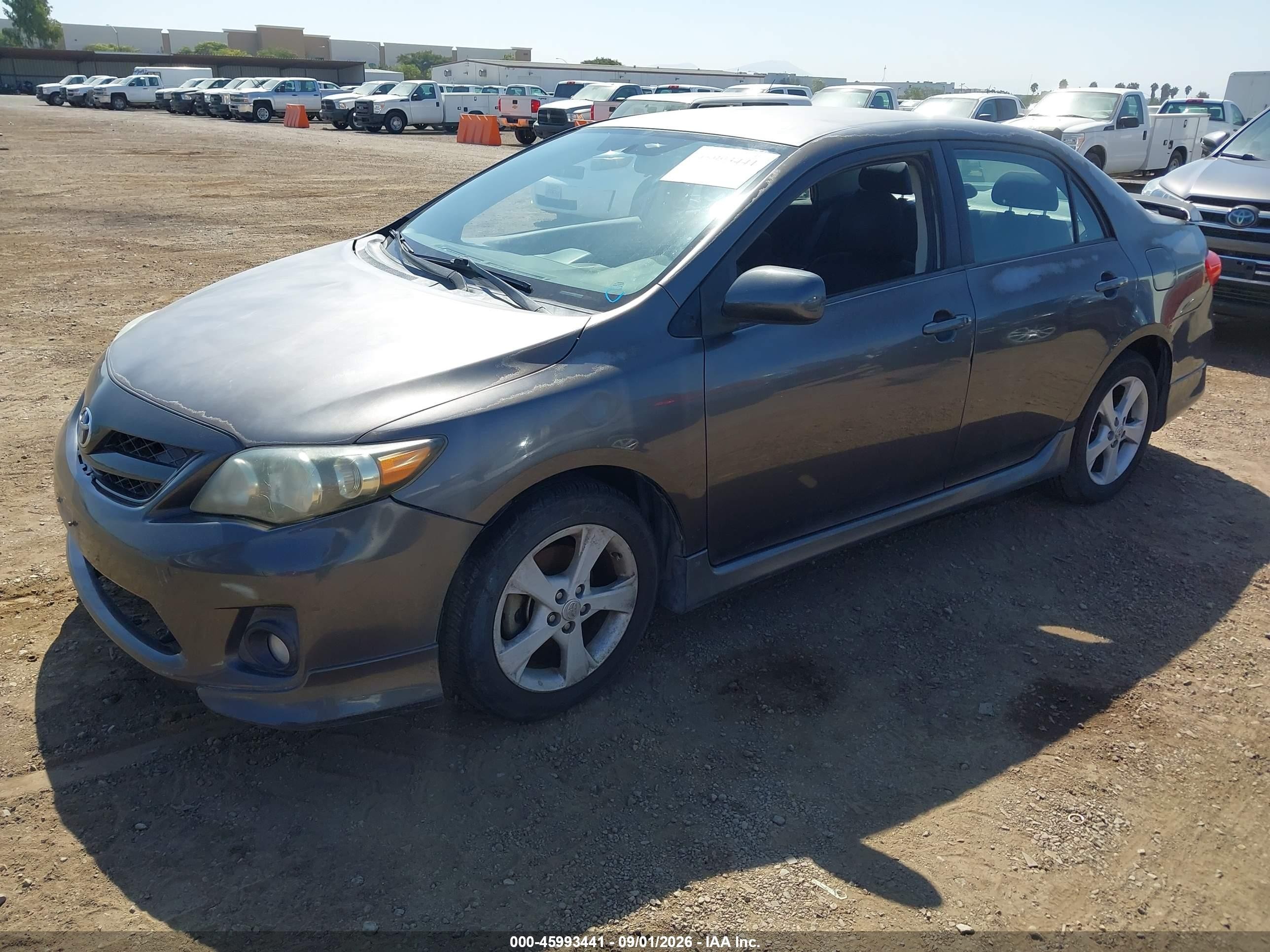 2012 Toyota Corolla S/le Серый vin: 5YFBU4EE9CP009542