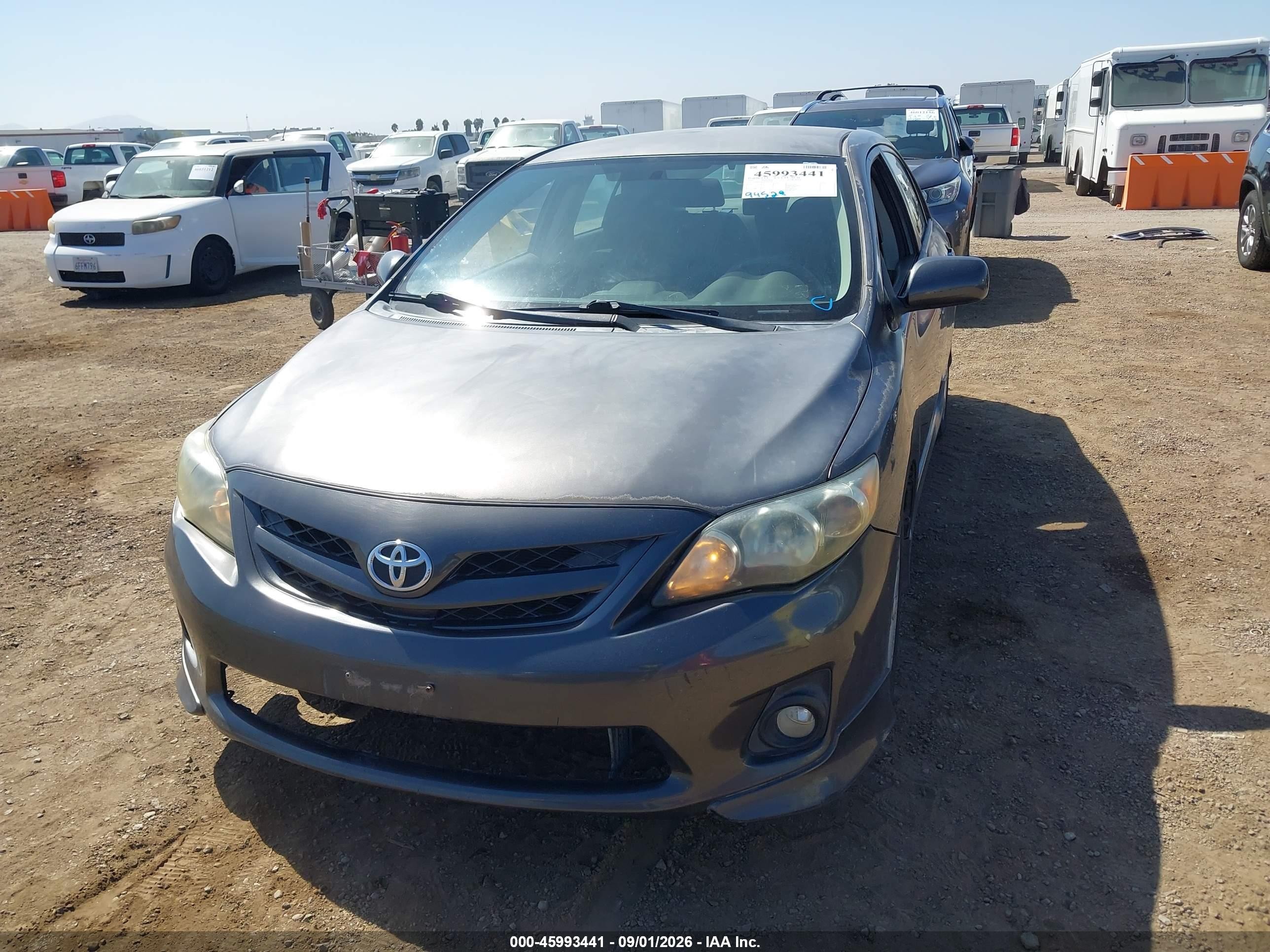 2012 Toyota Corolla S/le Серый vin: 5YFBU4EE9CP009542