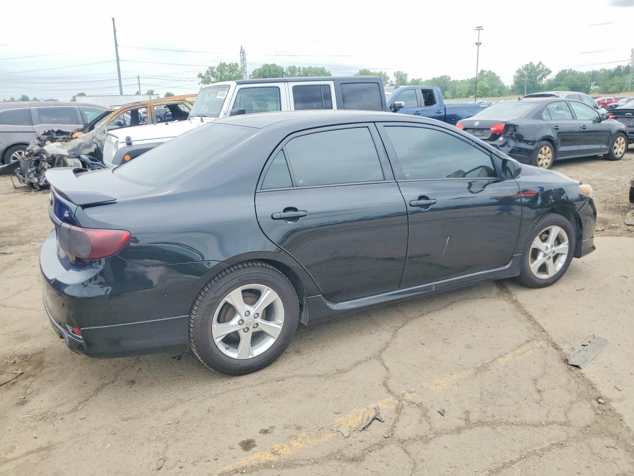 2012 Toyota Corolla S Black vin: 5YFBU4EE9CP011615