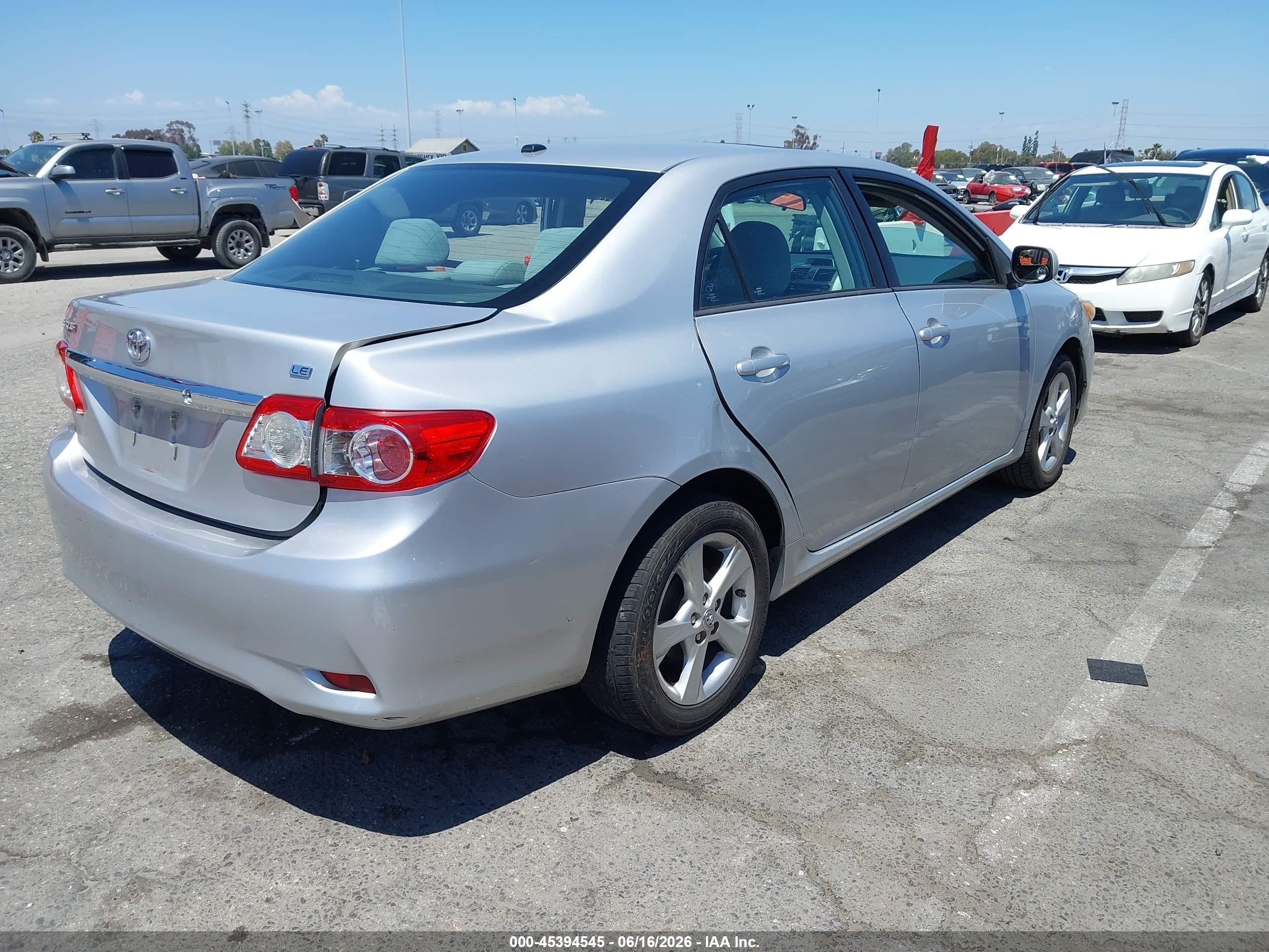2012 Toyota Corolla Le Silver vin: 5YFBU4EE9CP014854