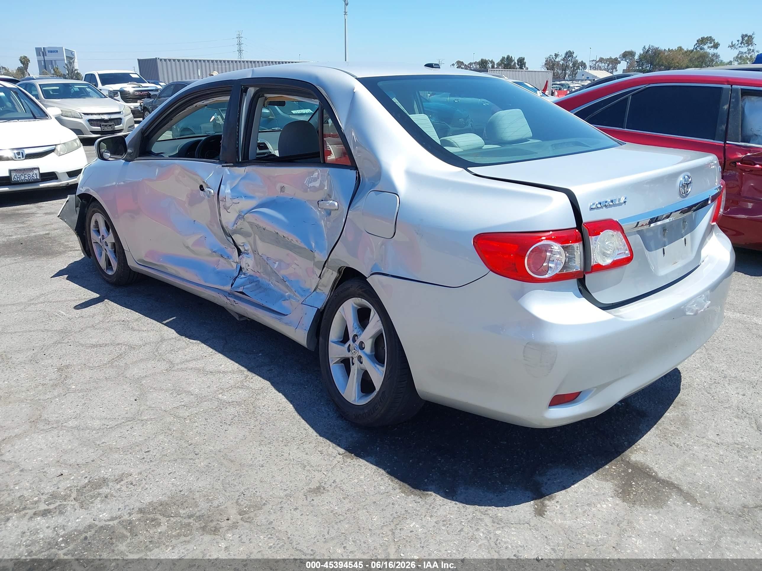 2012 Toyota Corolla Le Silver vin: 5YFBU4EE9CP014854