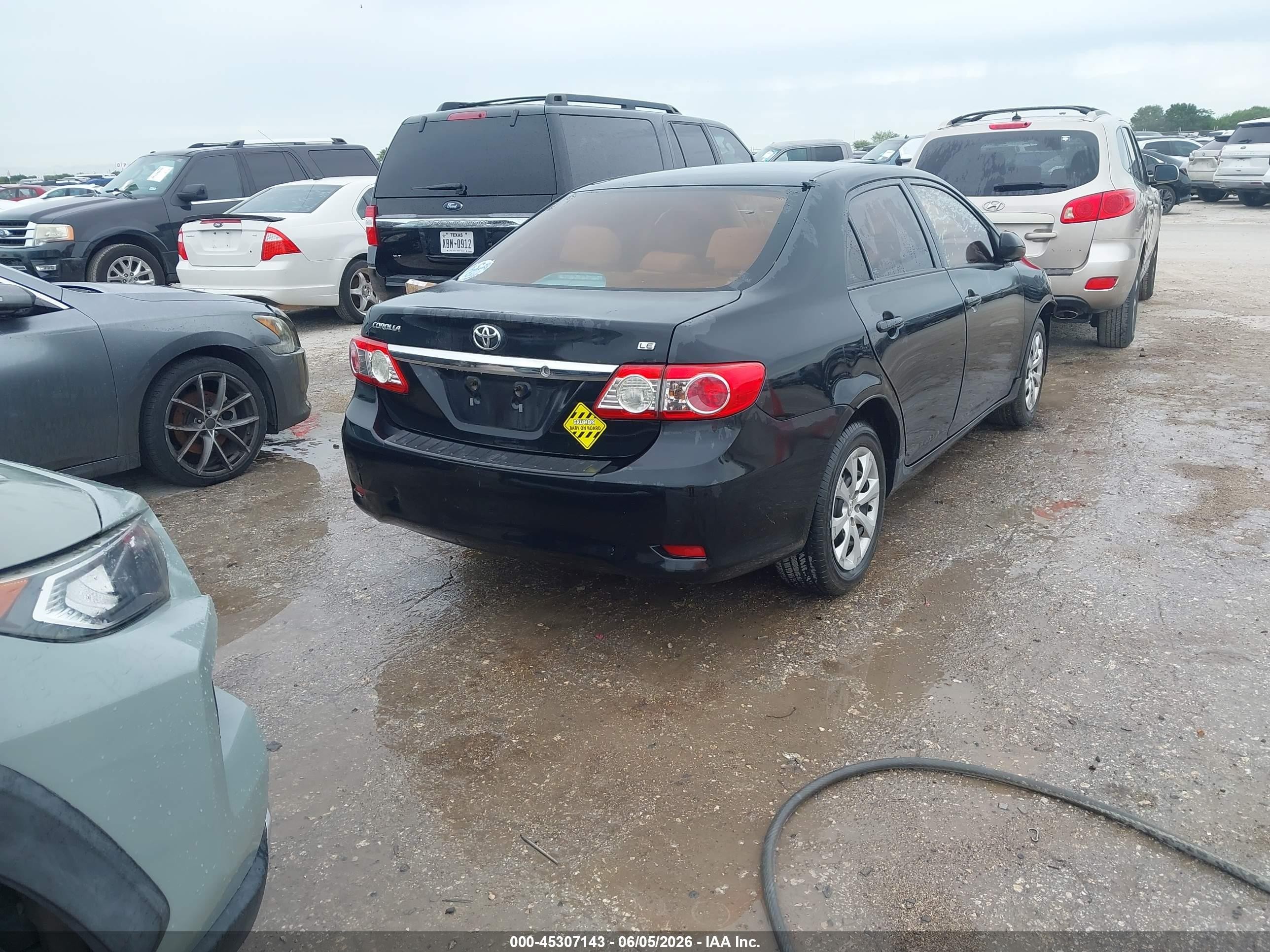 2012 Toyota Corolla Le Black vin: 5YFBU4EE9CP036790