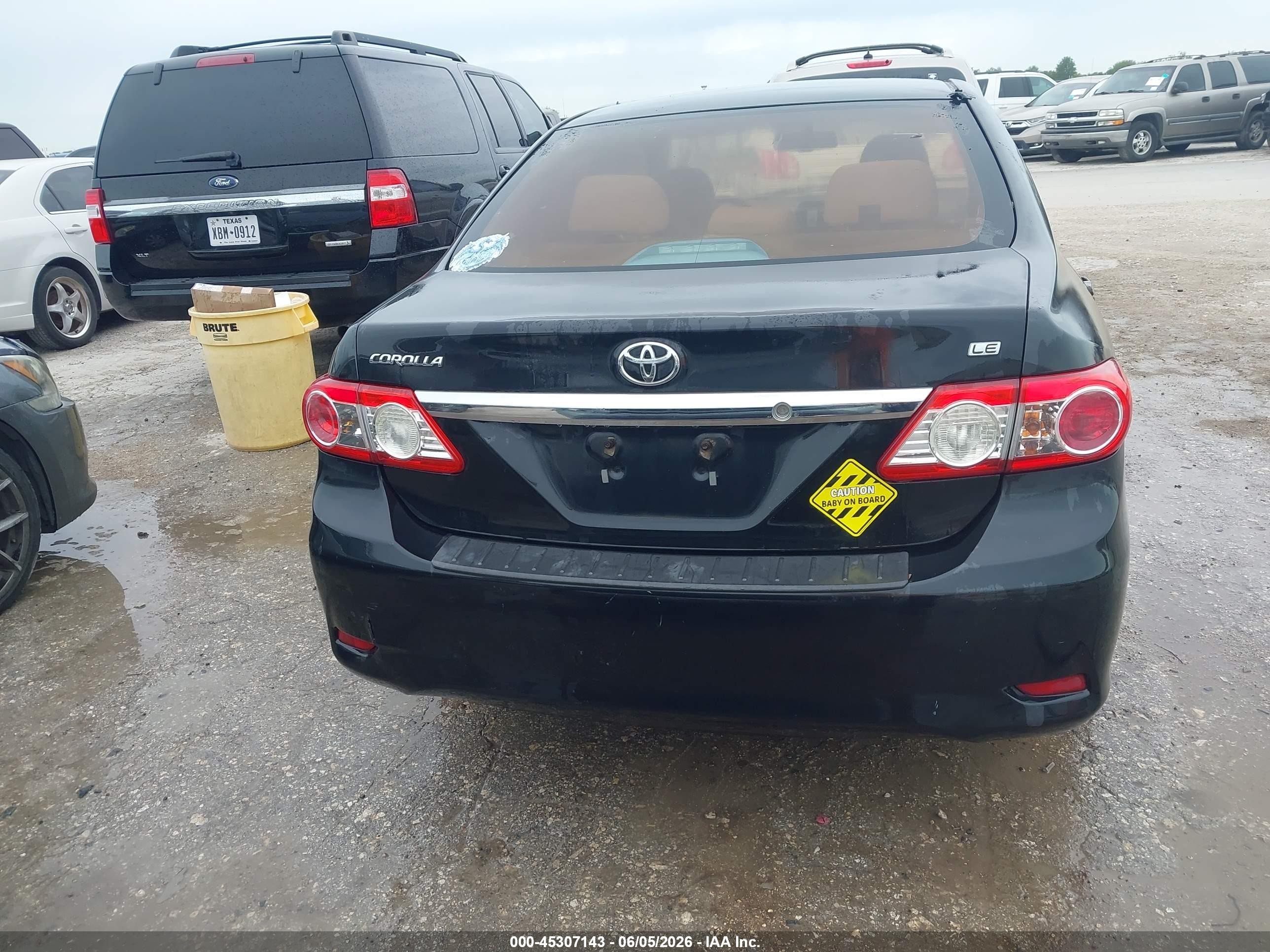 2012 Toyota Corolla Le Black vin: 5YFBU4EE9CP036790