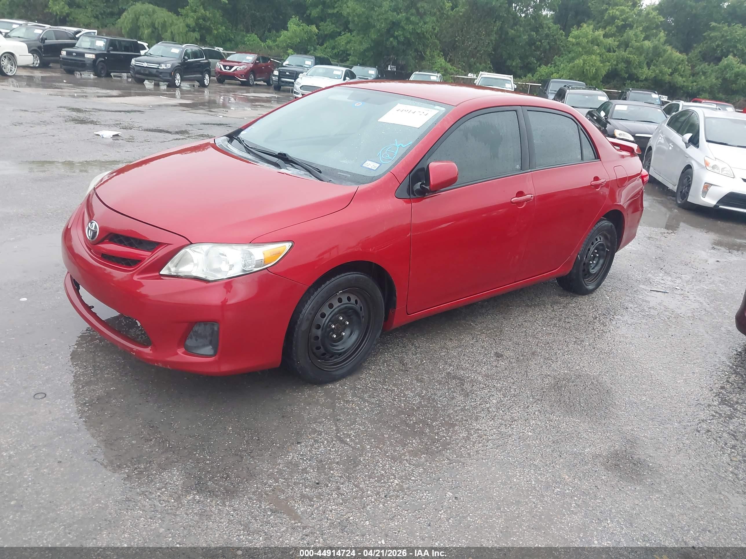 2012 Toyota Corolla Le Red vin: 5YFBU4EE9CP062953