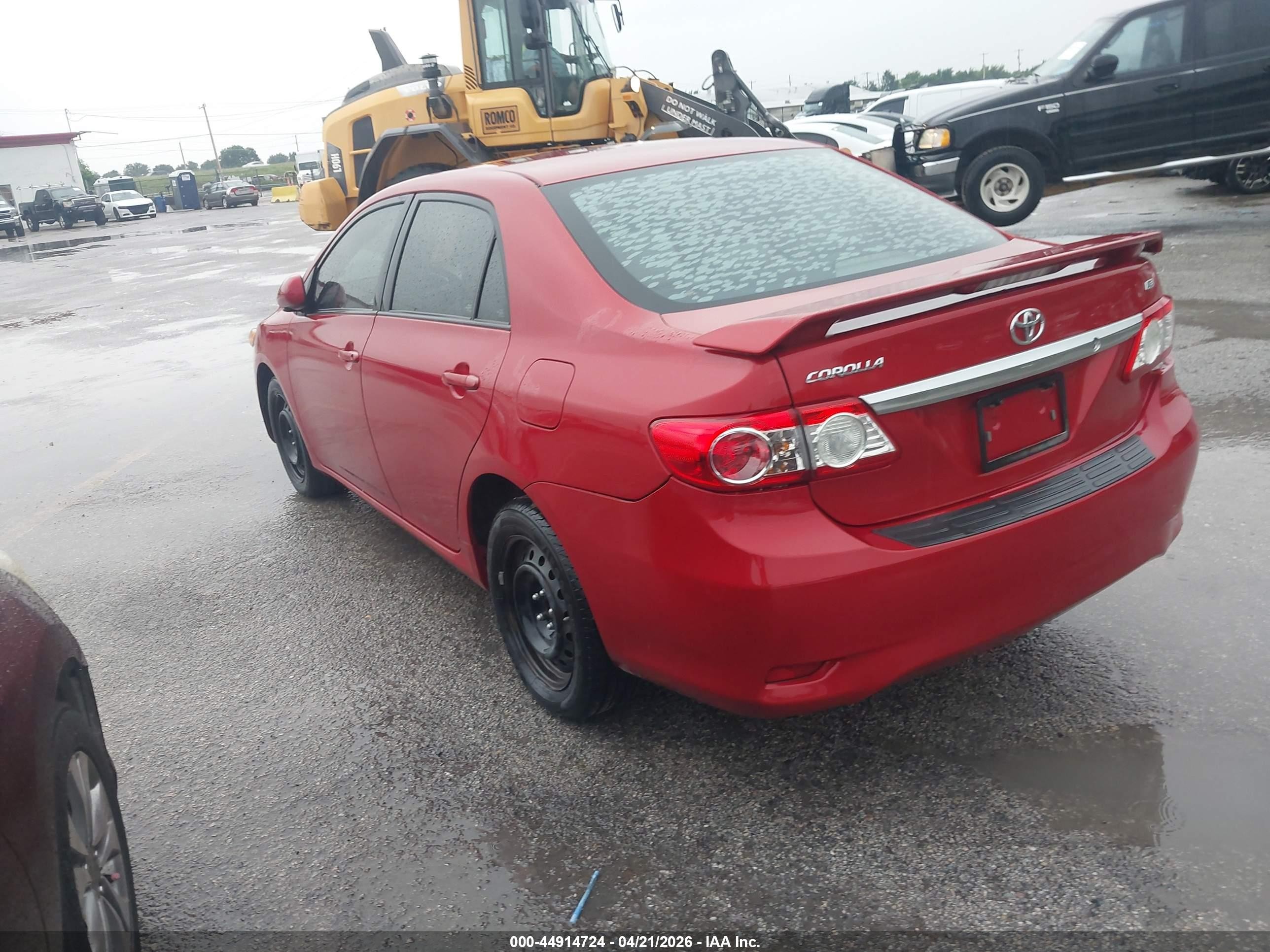 2012 Toyota Corolla Le Red vin: 5YFBU4EE9CP062953