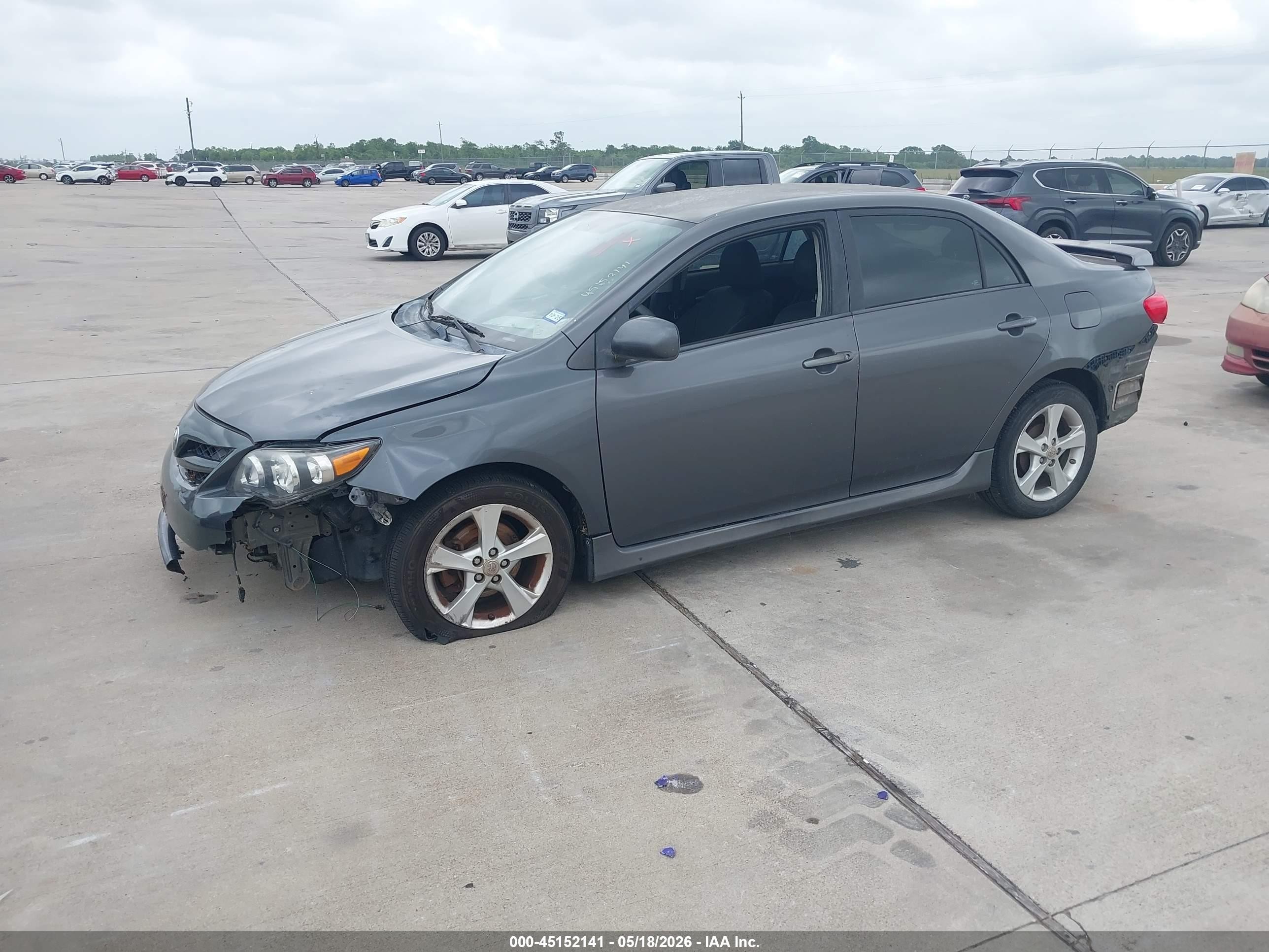 2013 Toyota Corolla S Gray vin: 5YFBU4EE9DP084176