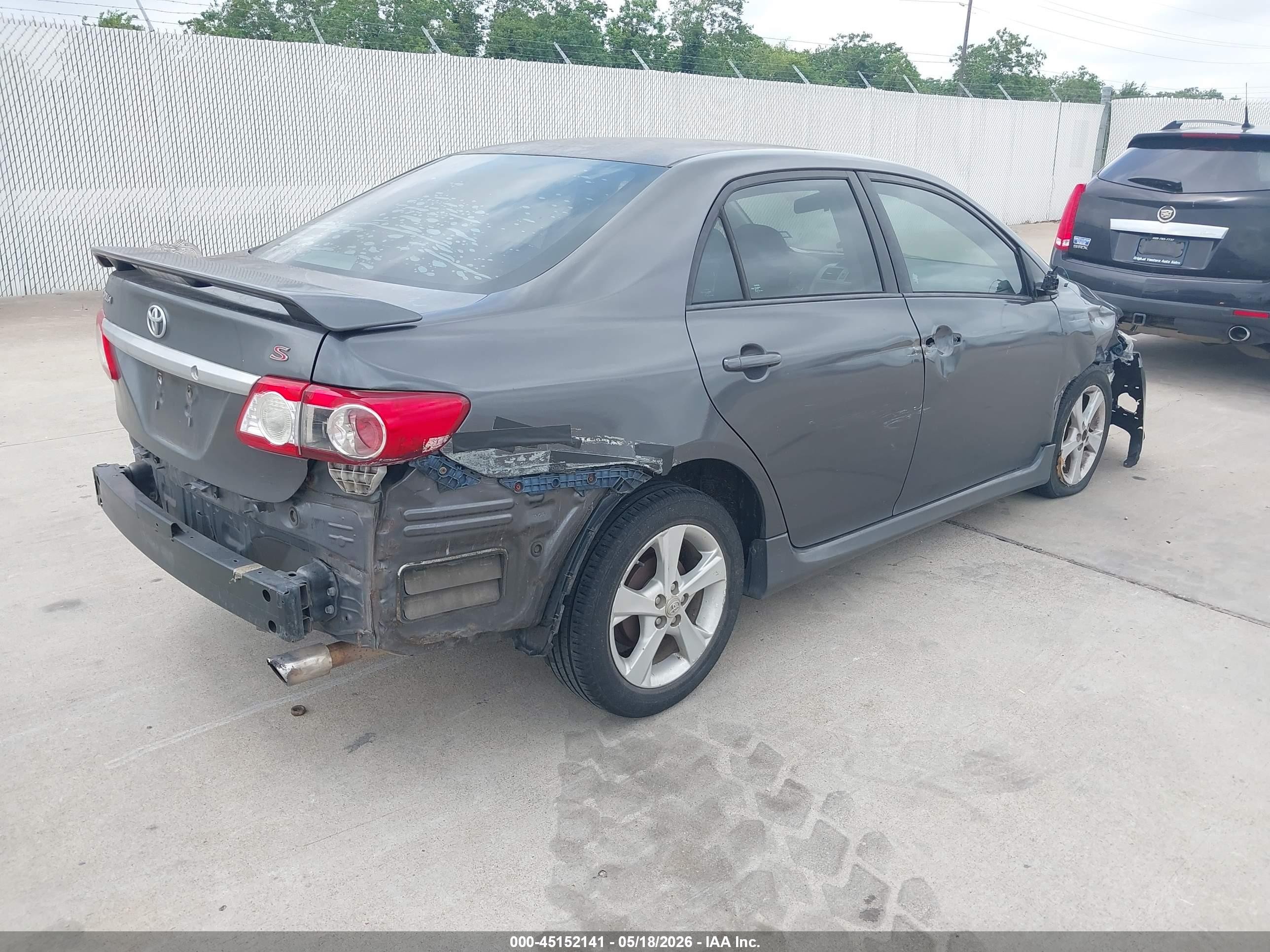 2013 Toyota Corolla S Gray vin: 5YFBU4EE9DP084176