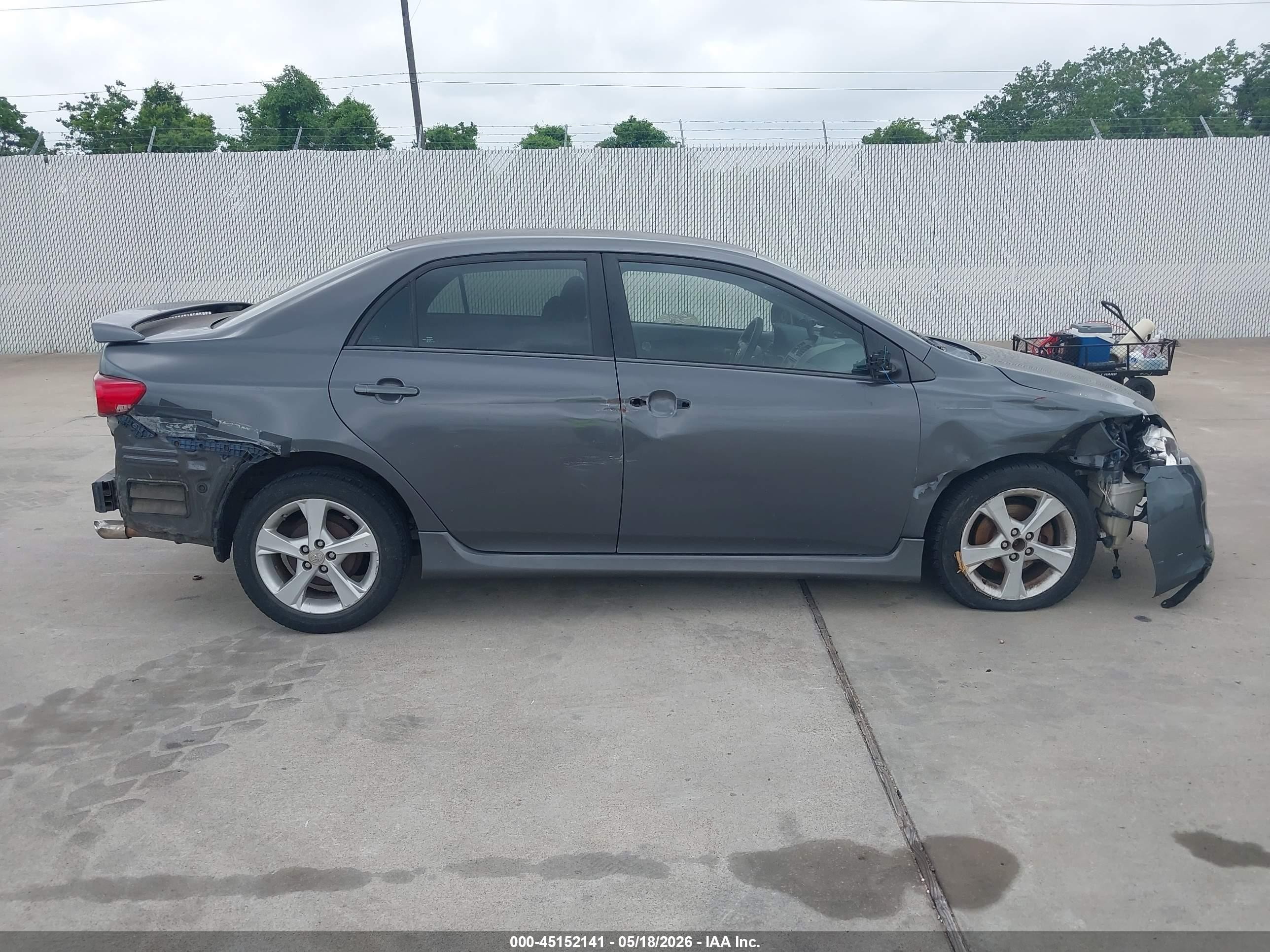 2013 Toyota Corolla S Gray vin: 5YFBU4EE9DP084176