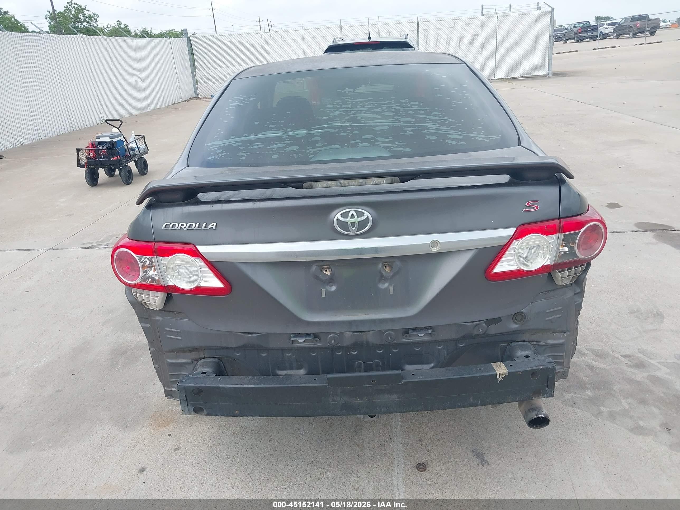 2013 Toyota Corolla S Gray vin: 5YFBU4EE9DP084176