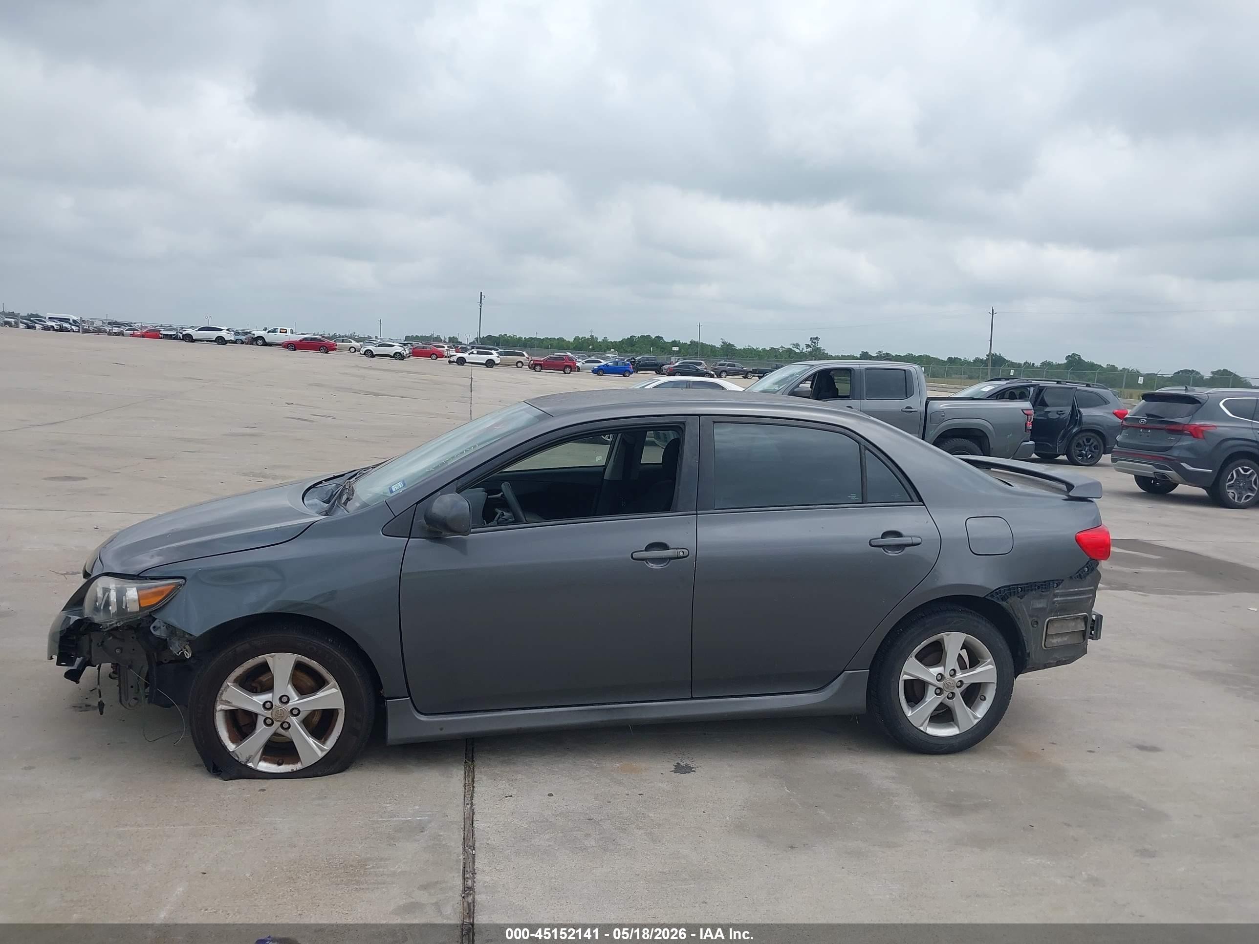 2013 Toyota Corolla S Gray vin: 5YFBU4EE9DP084176