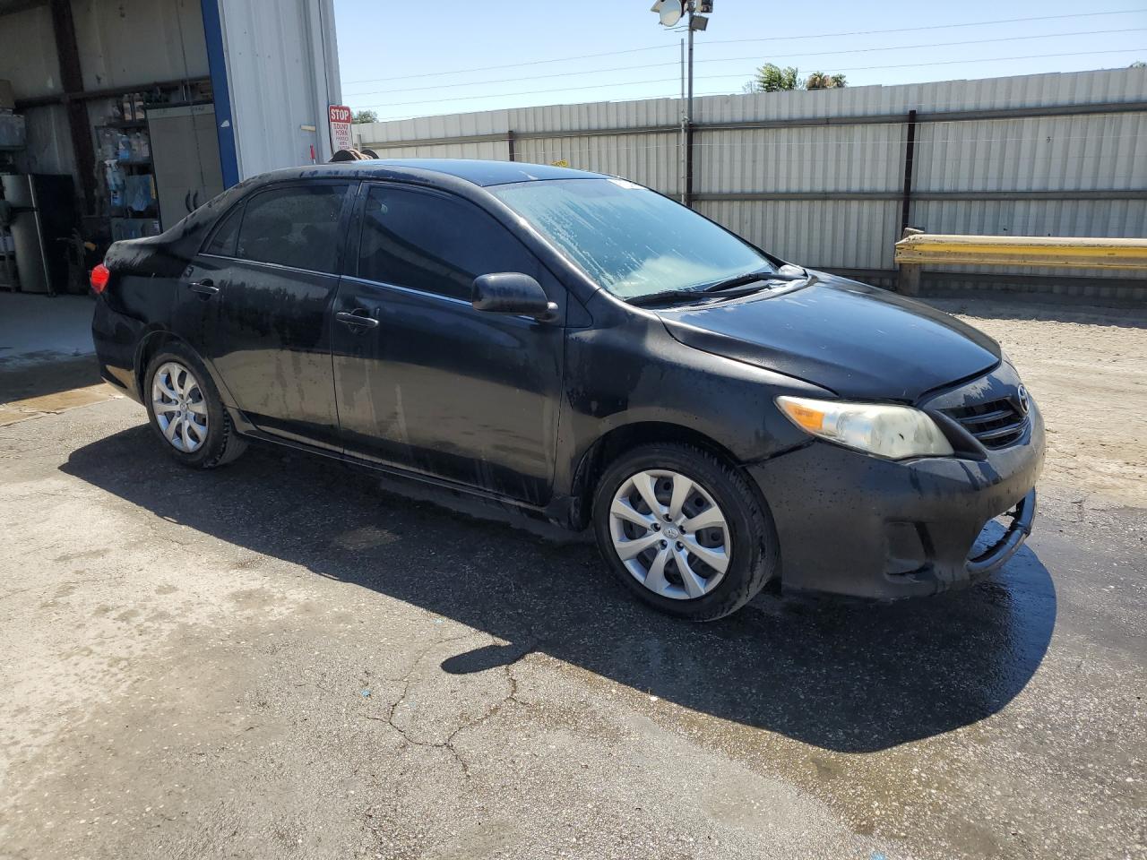 2013 Toyota Corolla Le Black vin: 5YFBU4EE9DP086736 Damage: Right Front Fender, Previous Repair, Substandard Repair