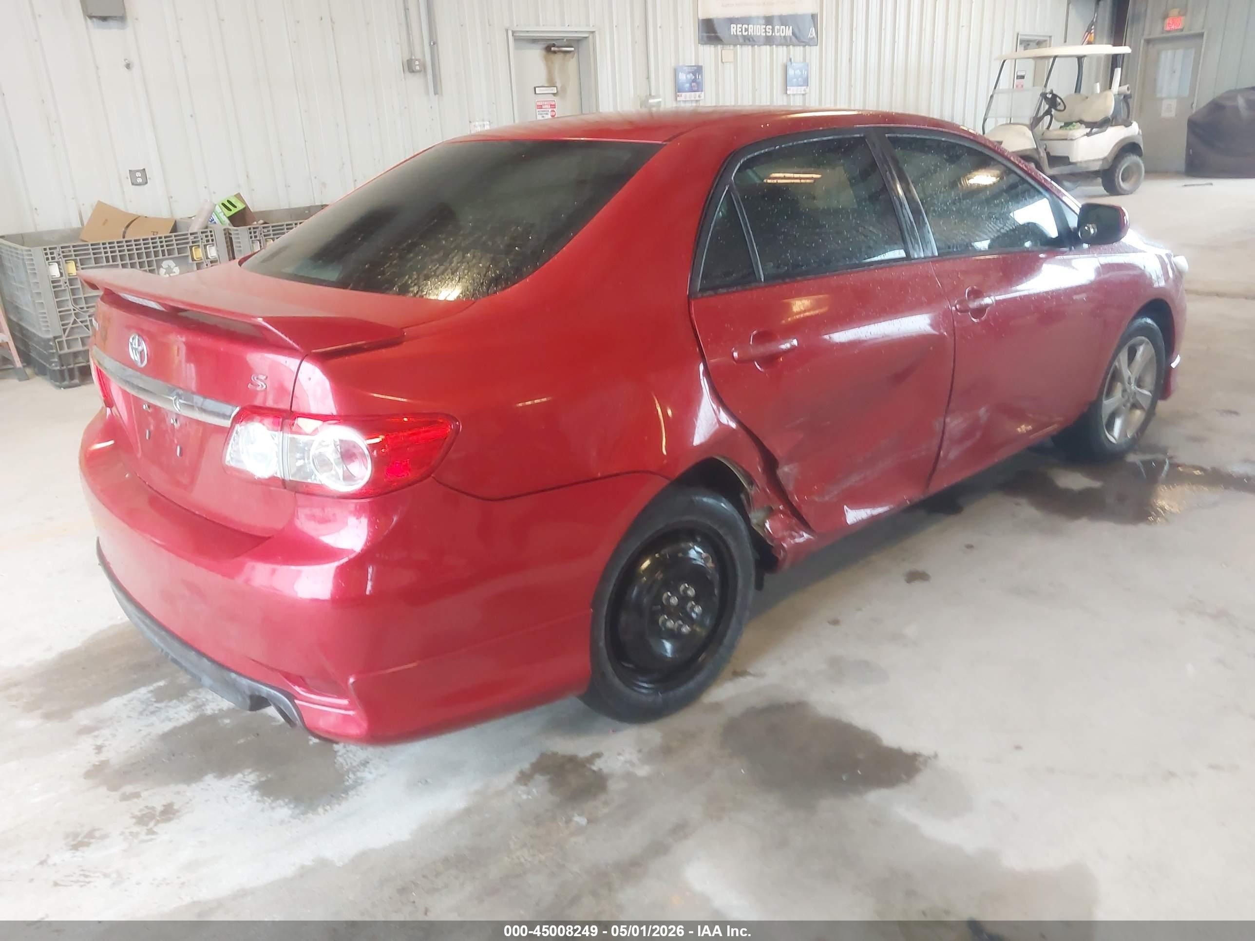 2013 Toyota Corolla S Red vin: 5YFBU4EE9DP101901