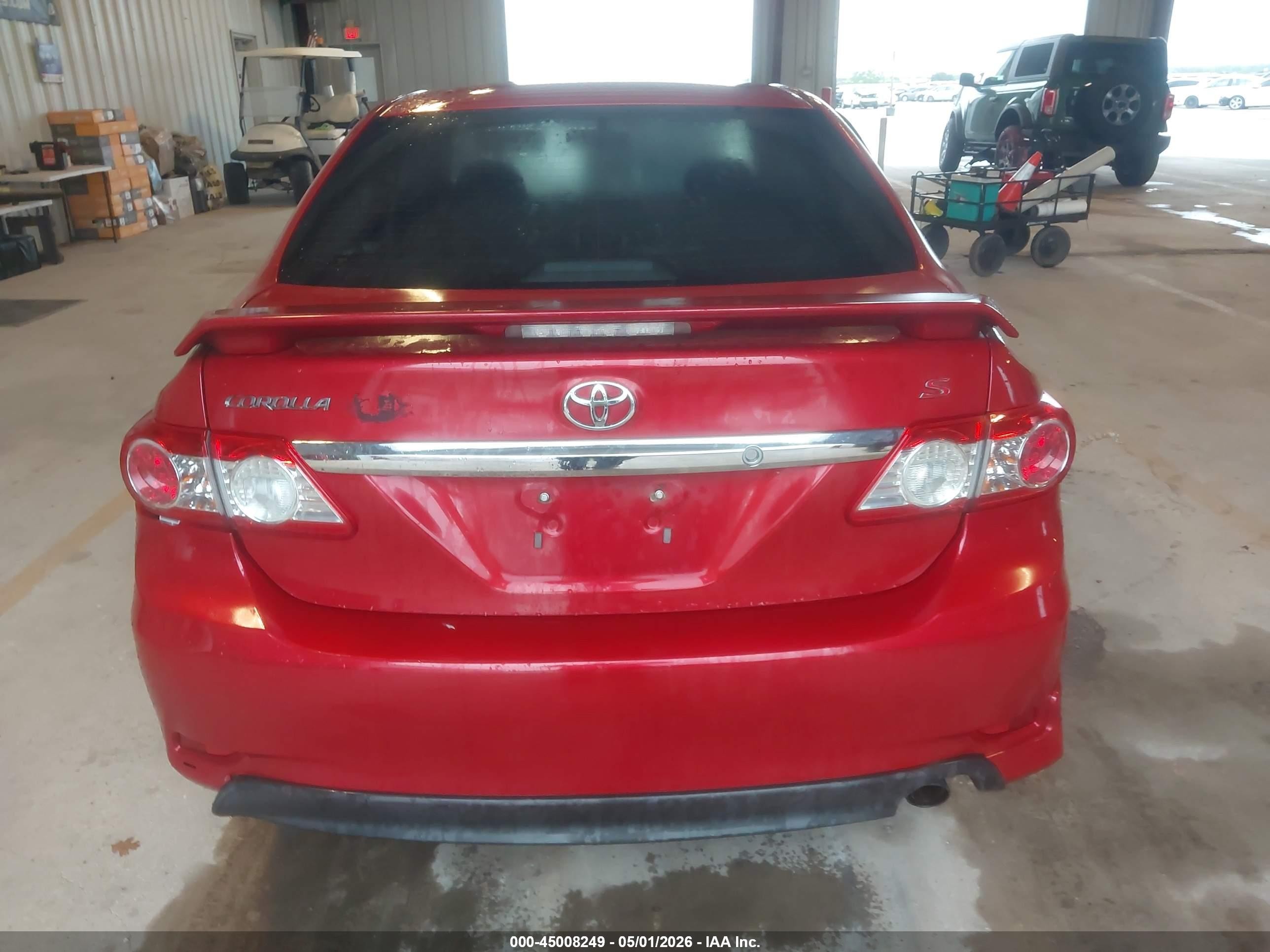 2013 Toyota Corolla S Red vin: 5YFBU4EE9DP101901