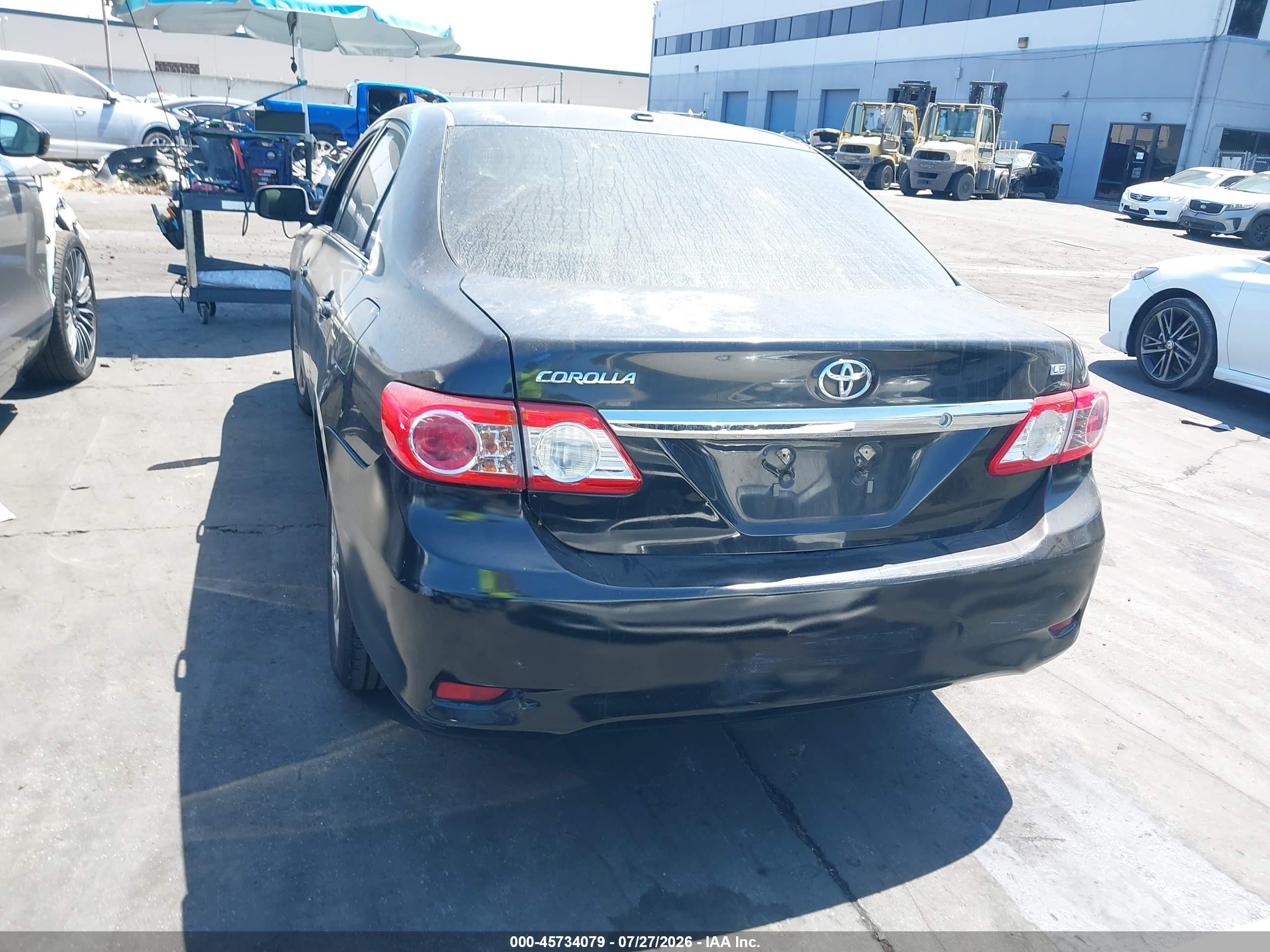 2013 Toyota Corolla Le Black vin: 5YFBU4EE9DP105091